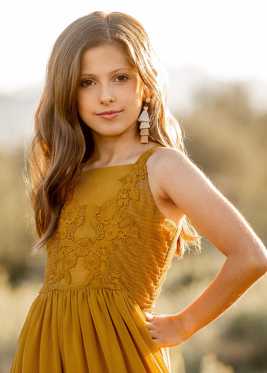 Maia Impact Dress in Tarnished Gold - Elegant Women's Formal Gown for Evening Parties, Weddings & Special Occasions