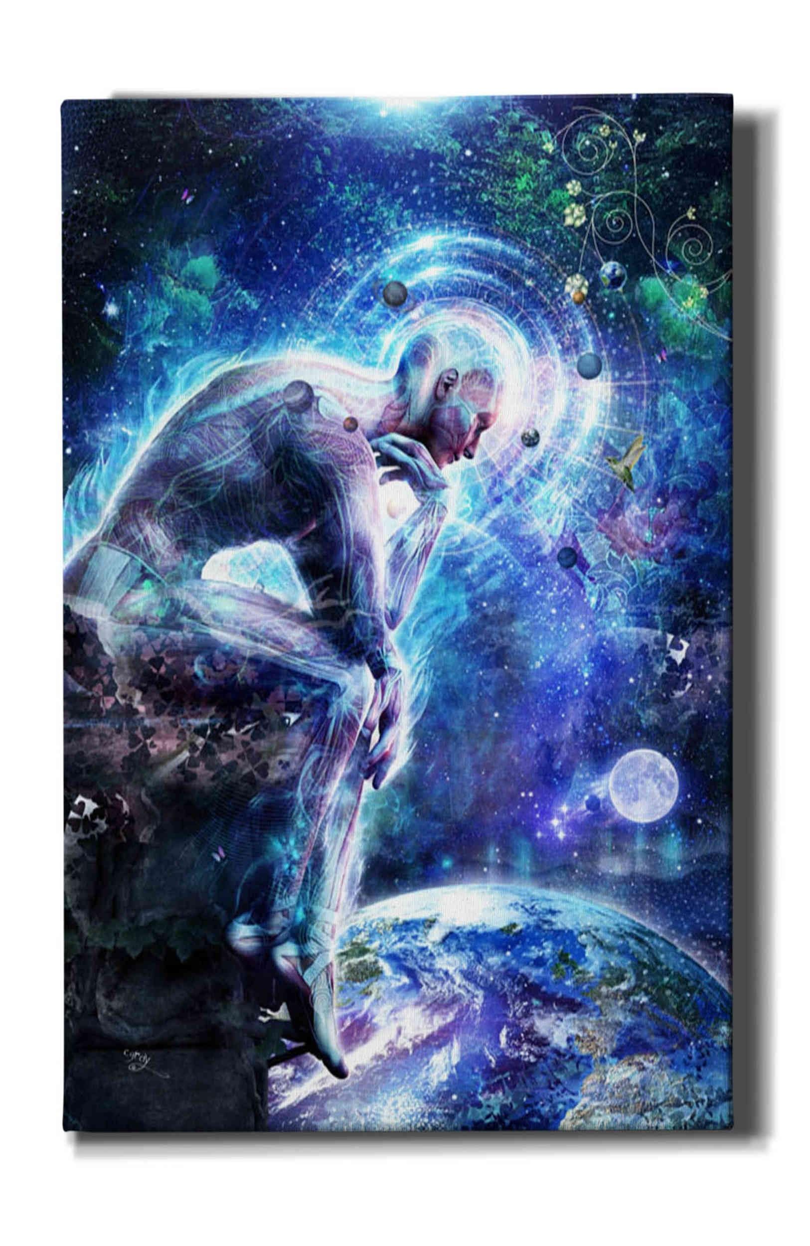 The Mystery of Ourselves by Cameron Gray - 26x40 Inch Modern Canvas Wall Art for Living Room, Bedroom & Office Decor