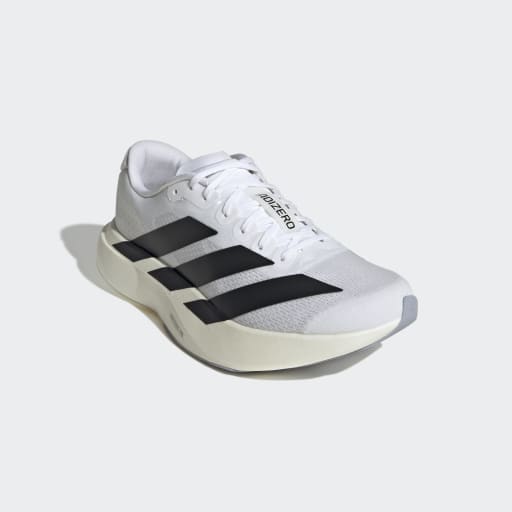 Adidas Women's Adizero Evo SL Running Shoes - White/Black/White | Lightweight & Breathable for Marathon Training & Road Running