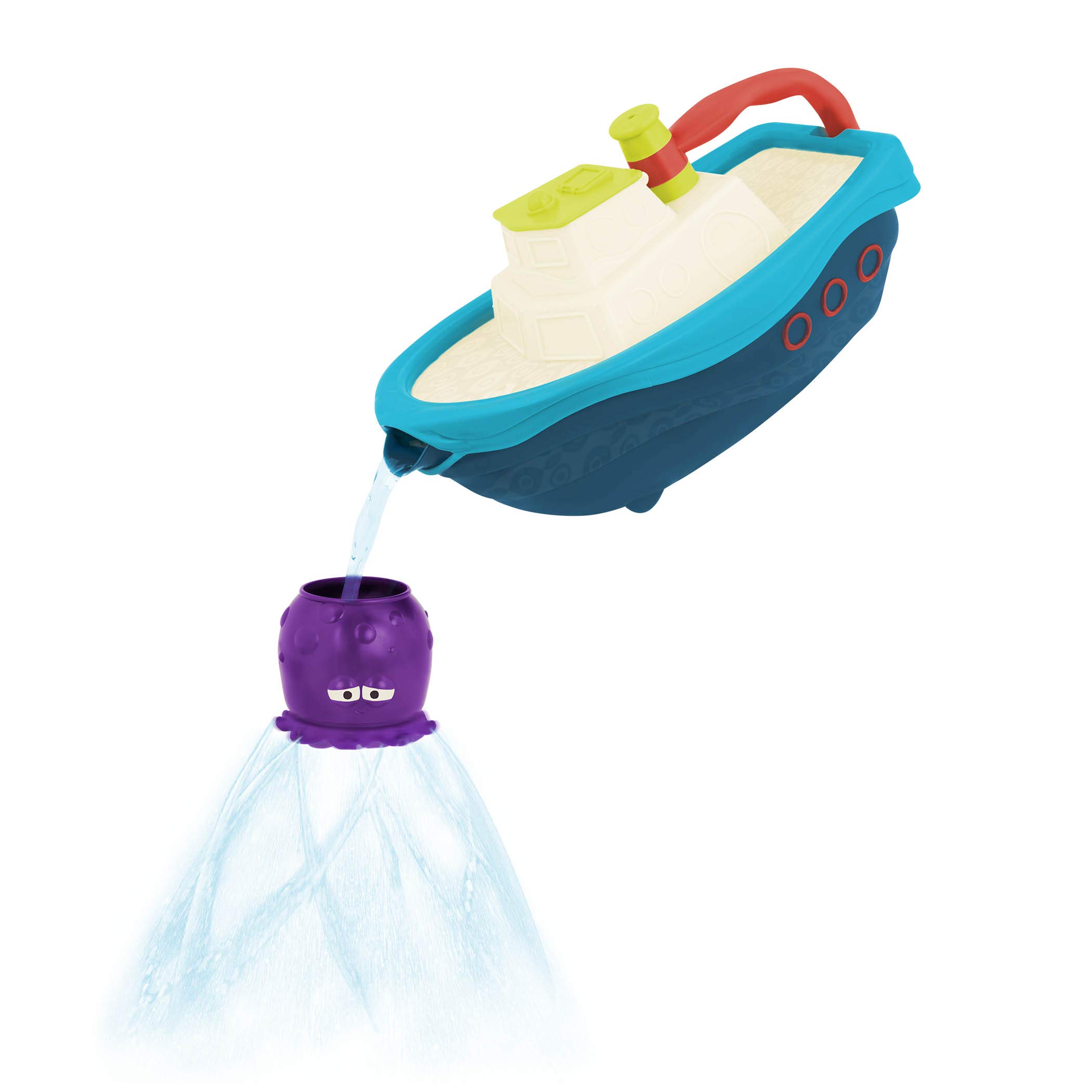 B. Toys Bath & Beach Playset - Water Play Toy Boat & Accessories for Babies 6+ Months - Fun Bathtub & Outdoor Beach Toys for Toddlers - Perfect Sensory Bath Time & Summer Water Play Activity Set