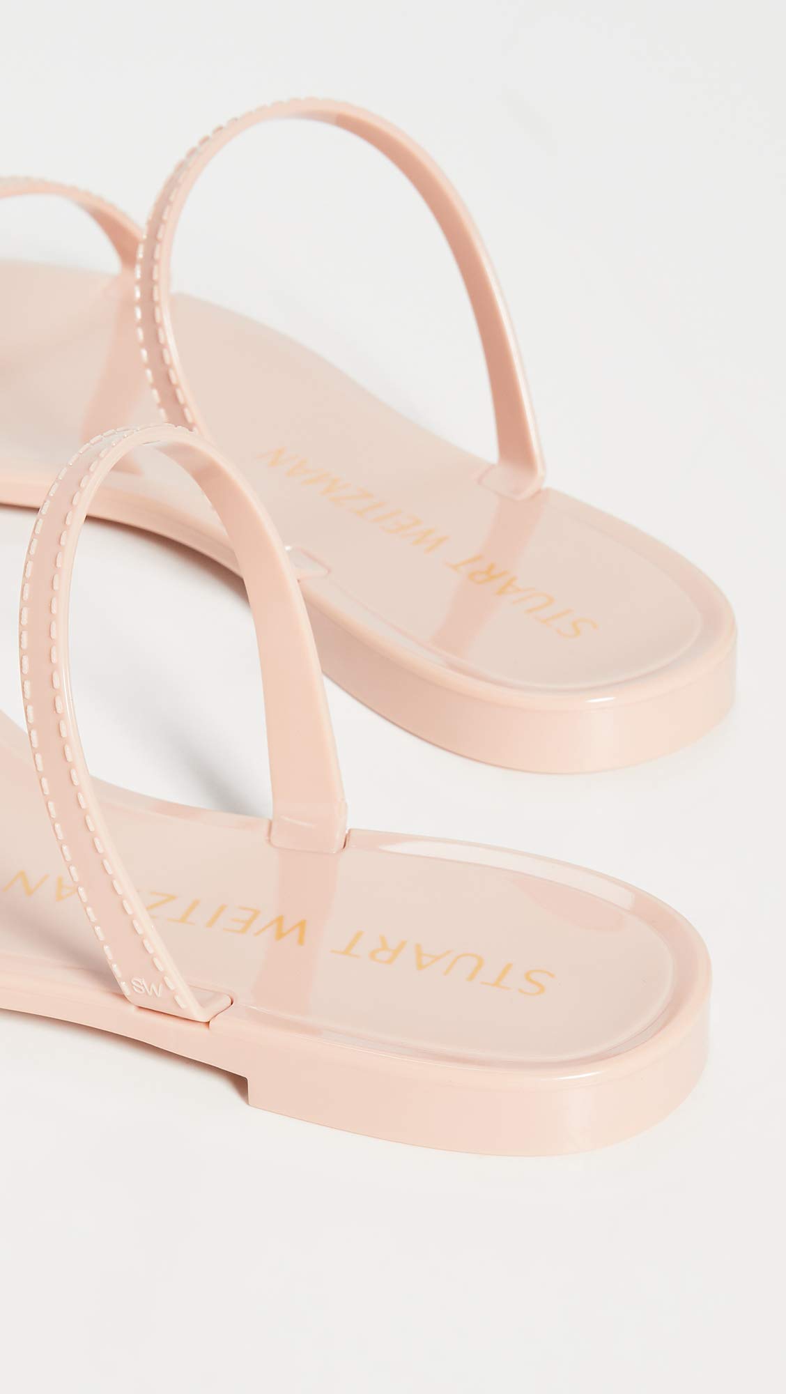 Stuart Weitzman Women's Sawyer Slide Sandals - Comfortable Leather Slides for Women, Summer Casual Shoes for Beach, Pool, and Vacation Outfits