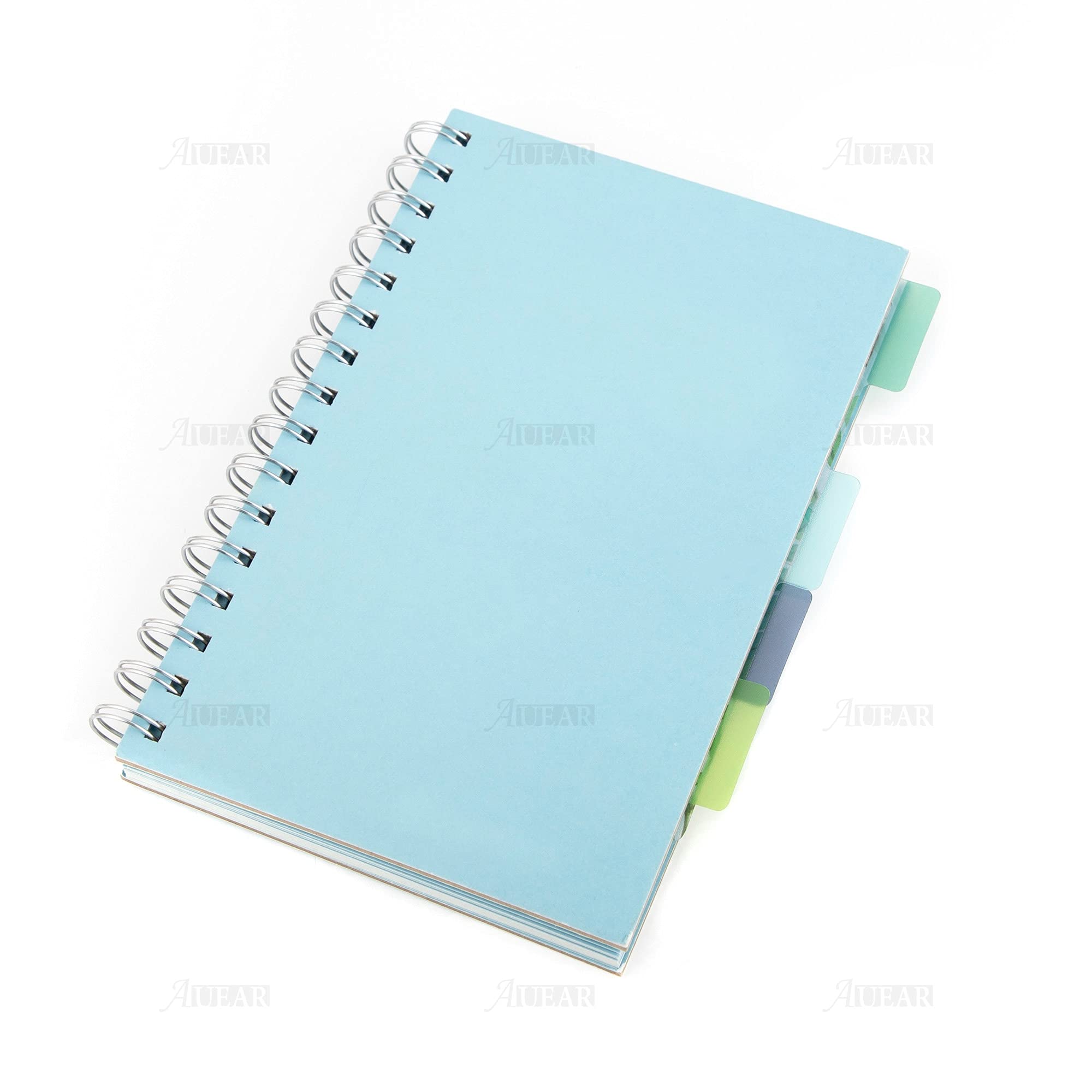 AUEAR 12-Pack Colorful 6-Hole A6 Binder Index Dividers - 5-Tab Page Organizer for Notebooks, Planners, Journals | Perfect for School, Office & Home Organization