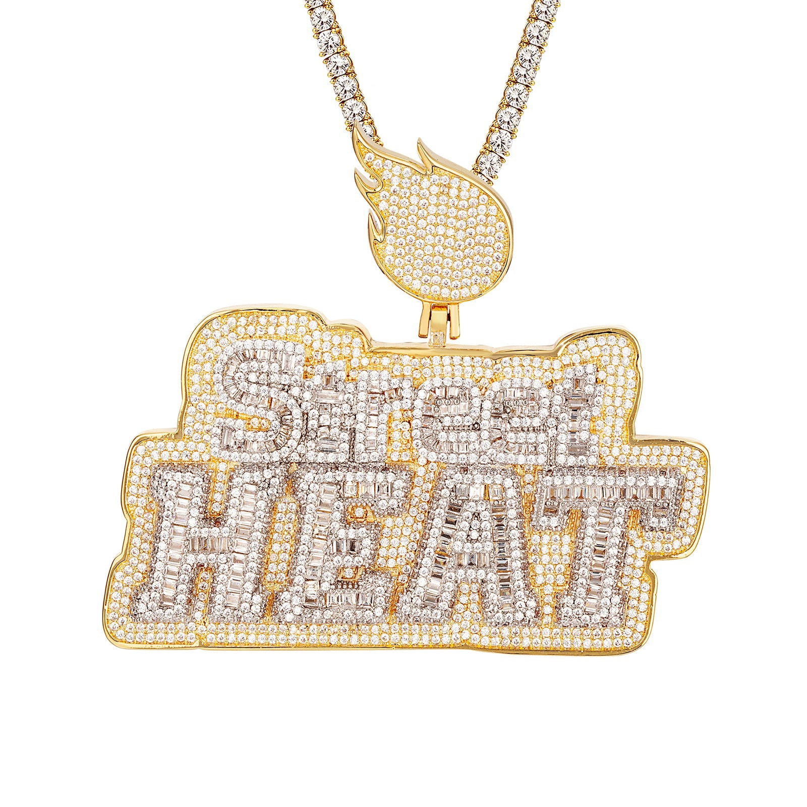 Men's Sterling Silver Double Layer Gold Tone Pendant Necklace - Urban Streetwear Jewelry for Casual Outfits & Night Out Accessories