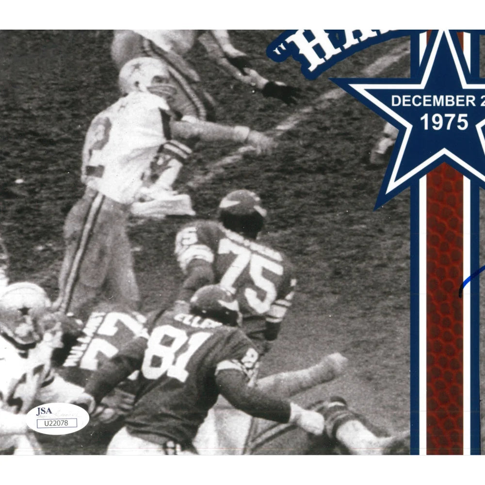 Drew Pearson Autographed Dallas Cowboys Framed 11x14 Photo with JSA COA - Hail Mary Catch with Roger Staubach - Perfect for Sports Memorabilia Collections and Man Cave Decor