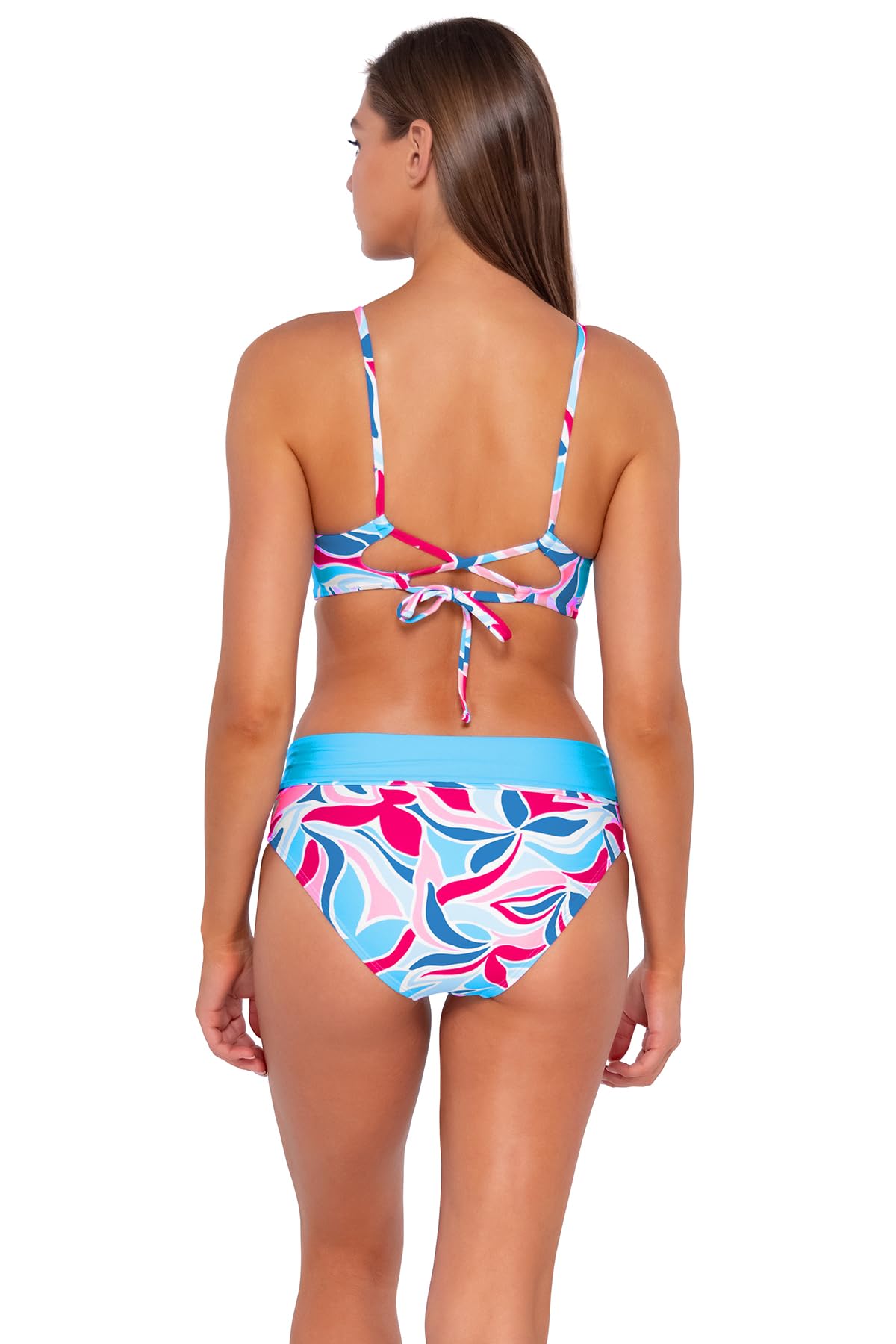 Lyla Bralette Women's Swimsuit Bikini Top - Sexy Sunset Print Beachwear for Summer Vacation & Pool Party