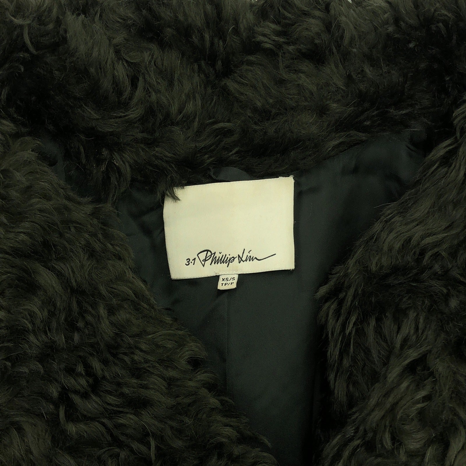3.1 Phillip Lim Green Fur Coat for Women - XS Size | Luxurious Winter Outerwear for Parties & Events