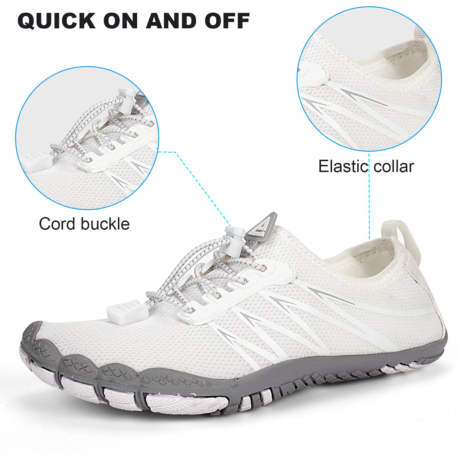 **Barefoot Water Shoes for Women & Men - Quick Dry, Breathable, Non-Slip Aqua Shoes for Hiking, Swimming, Surfing & Beach Activities | Wide Toe Box for Comfort**