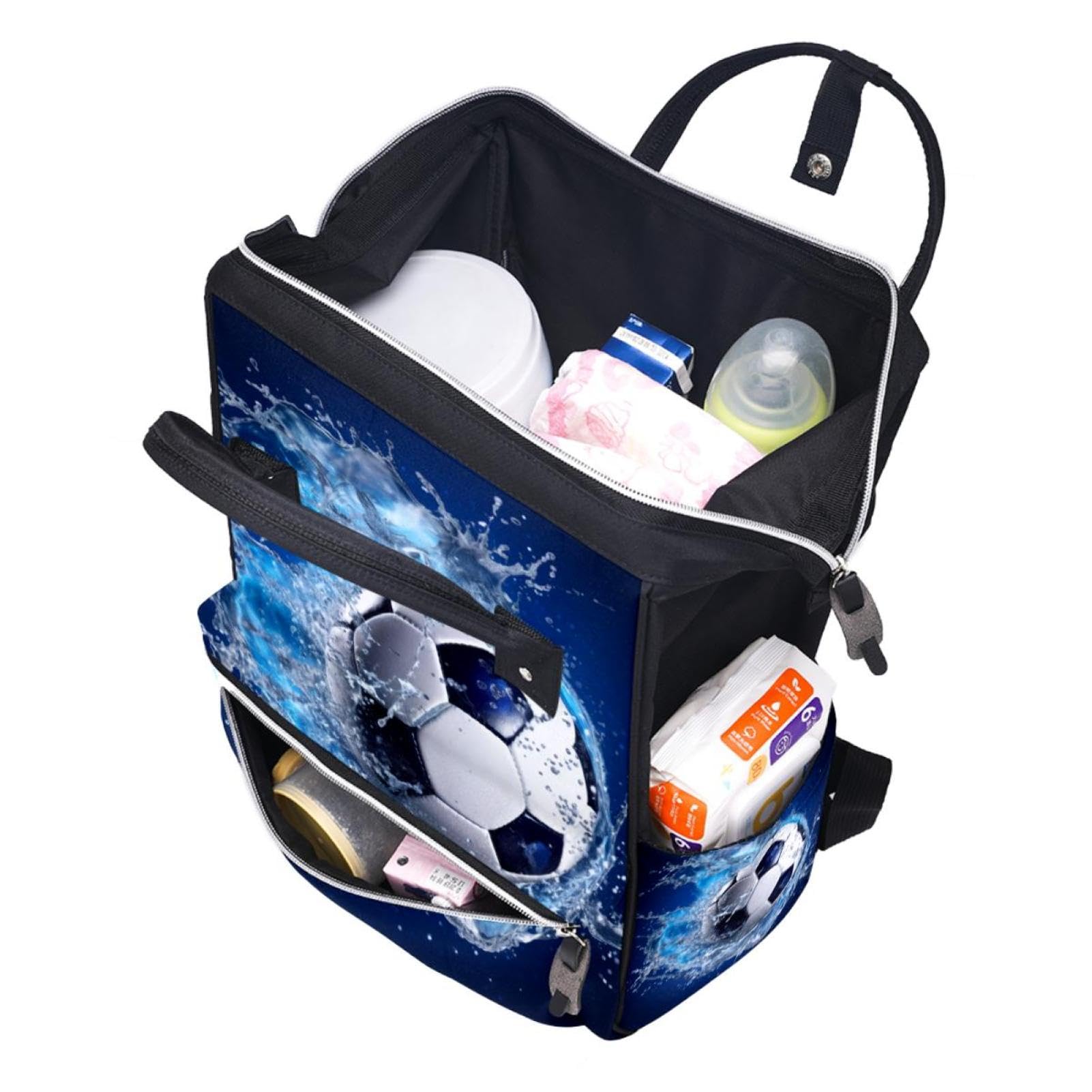 Best Travel Backpack for Women & Men - Lightweight Durable Blue Ocean Design - Perfect for Hiking, Camping & Football Games