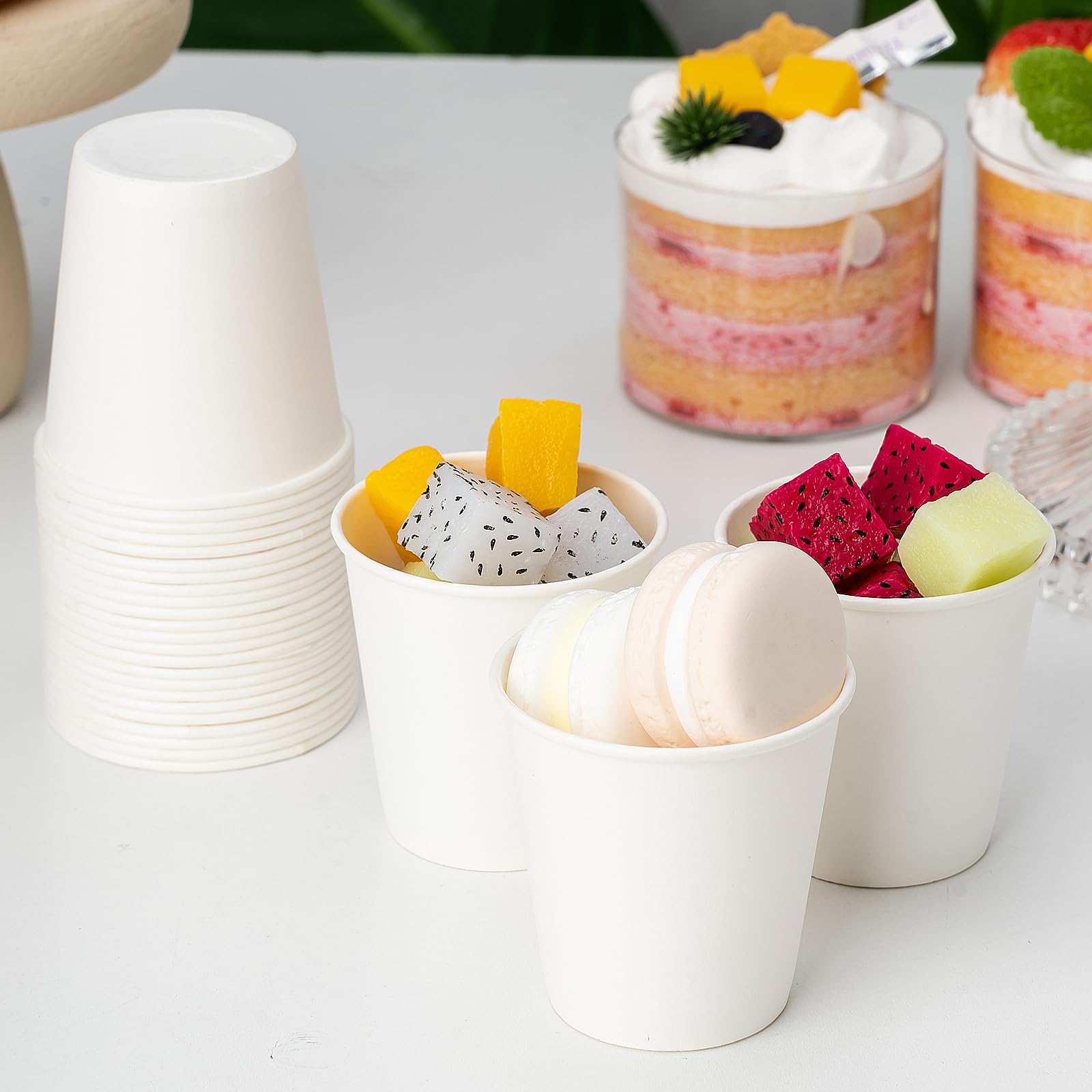 YEEHAW 3000-Pack 3 oz Disposable Paper Cups - Small White Bathroom Cups for Coffee, Mouthwash & Dental Rinse | Perfect for Home, Office, Restaurants & Healthcare Facilities
