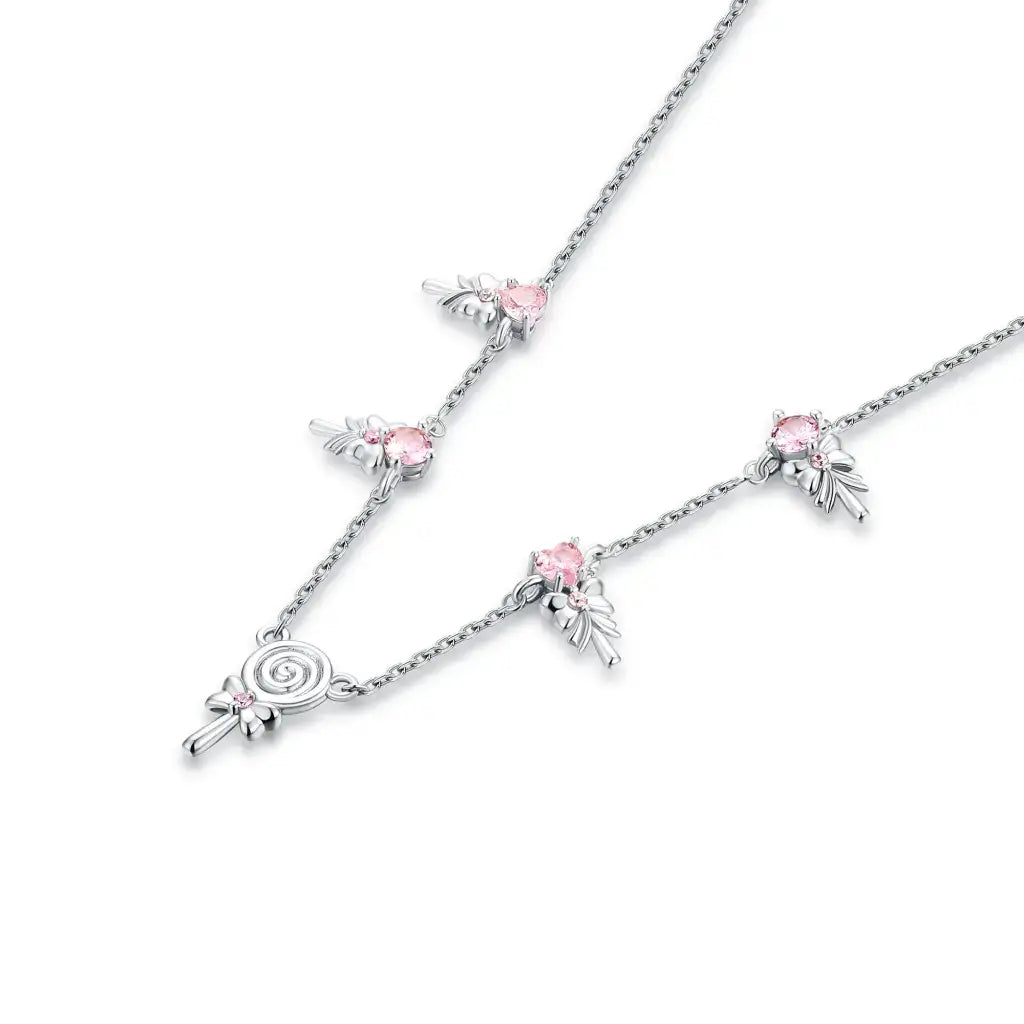 Lollipop Love Choker Necklace - Cute Candy Heart Choker for Women & Teens - Perfect for Valentine's Day, Date Night & Sweet 16 Parties