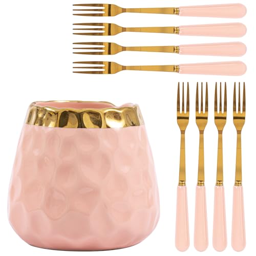 Pink jar+8 forks