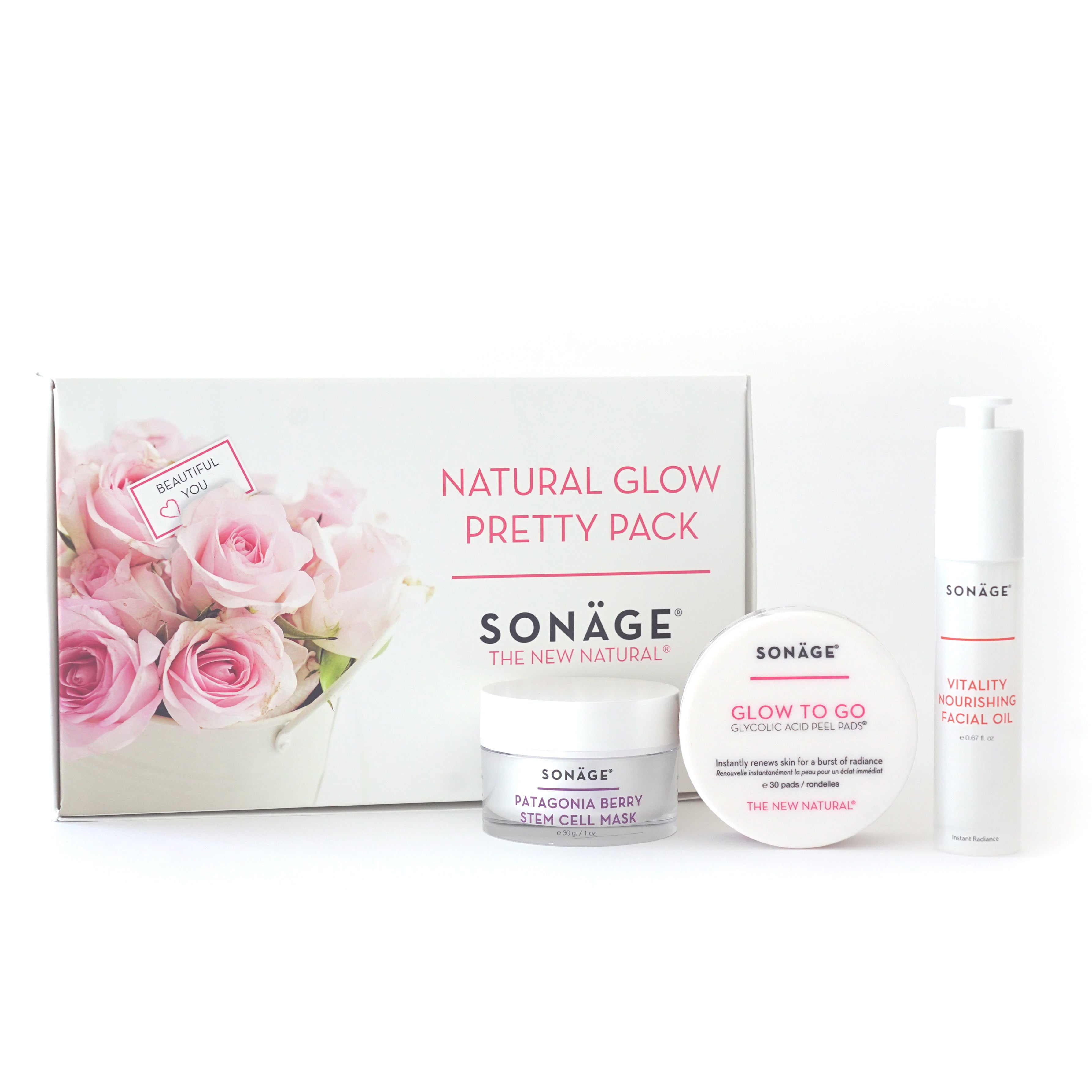 Natural Glow Pretty Pack - Organic Skincare Set for Radiant Skin | Perfect for Daily Beauty Routine & Gift Giving