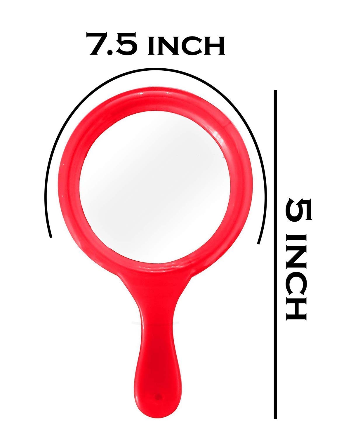 SIYAA Hair Comb Set with Mirror - 6 Pack Styling Comb for Women & Girls - Compact Travel Comb for Detangling, Styling & On-the-Go Touch Ups - Perfect for Purse, Gym Bag & Travel Accessories (Red)