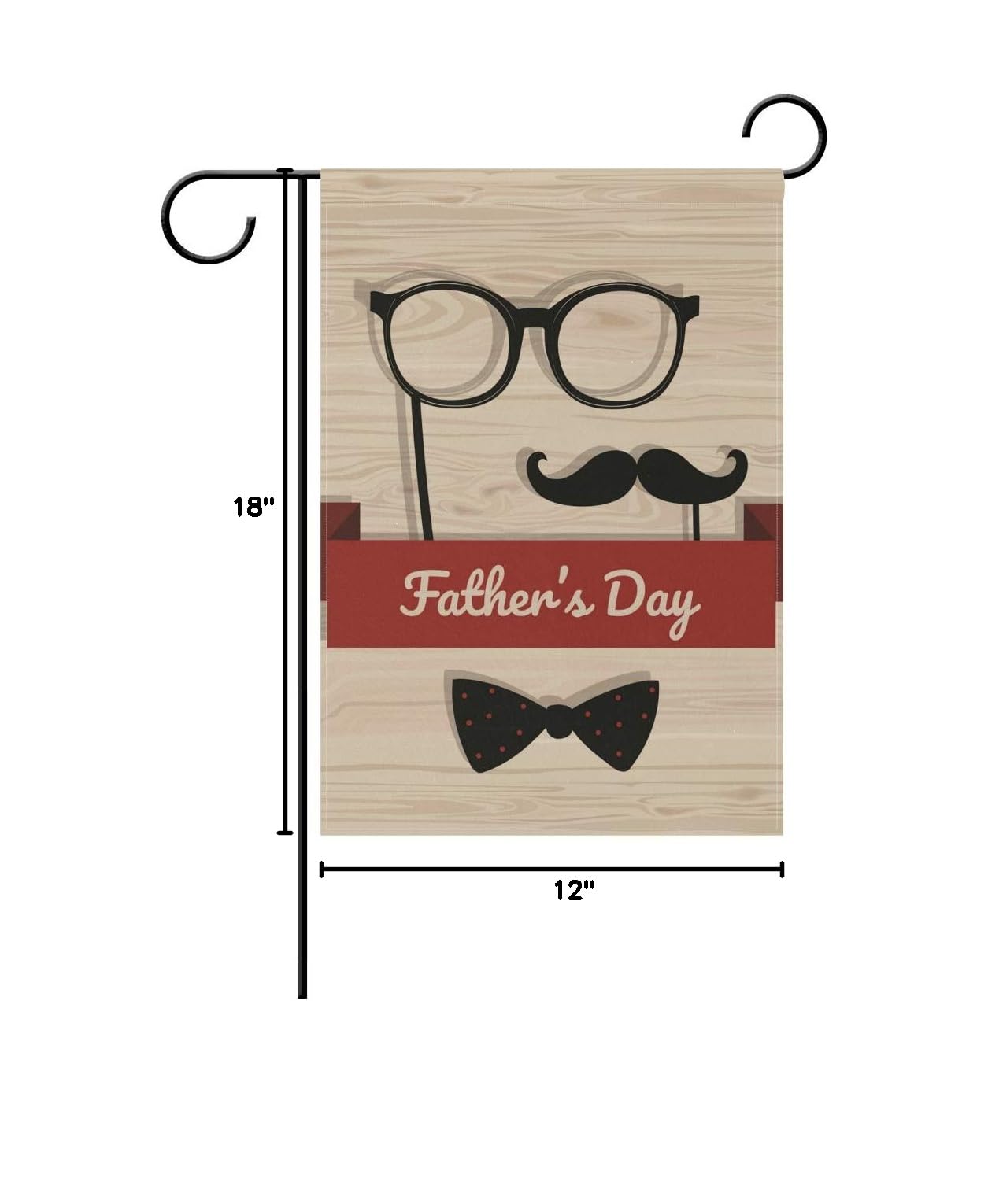 MOYYO Happy Father's Day Double Sided Garden Flag 12x18 Inch - Outdoor Yard Decoration for Patio Lawn Home - Perfect for Father's Day Celebrations & Backyard Parties