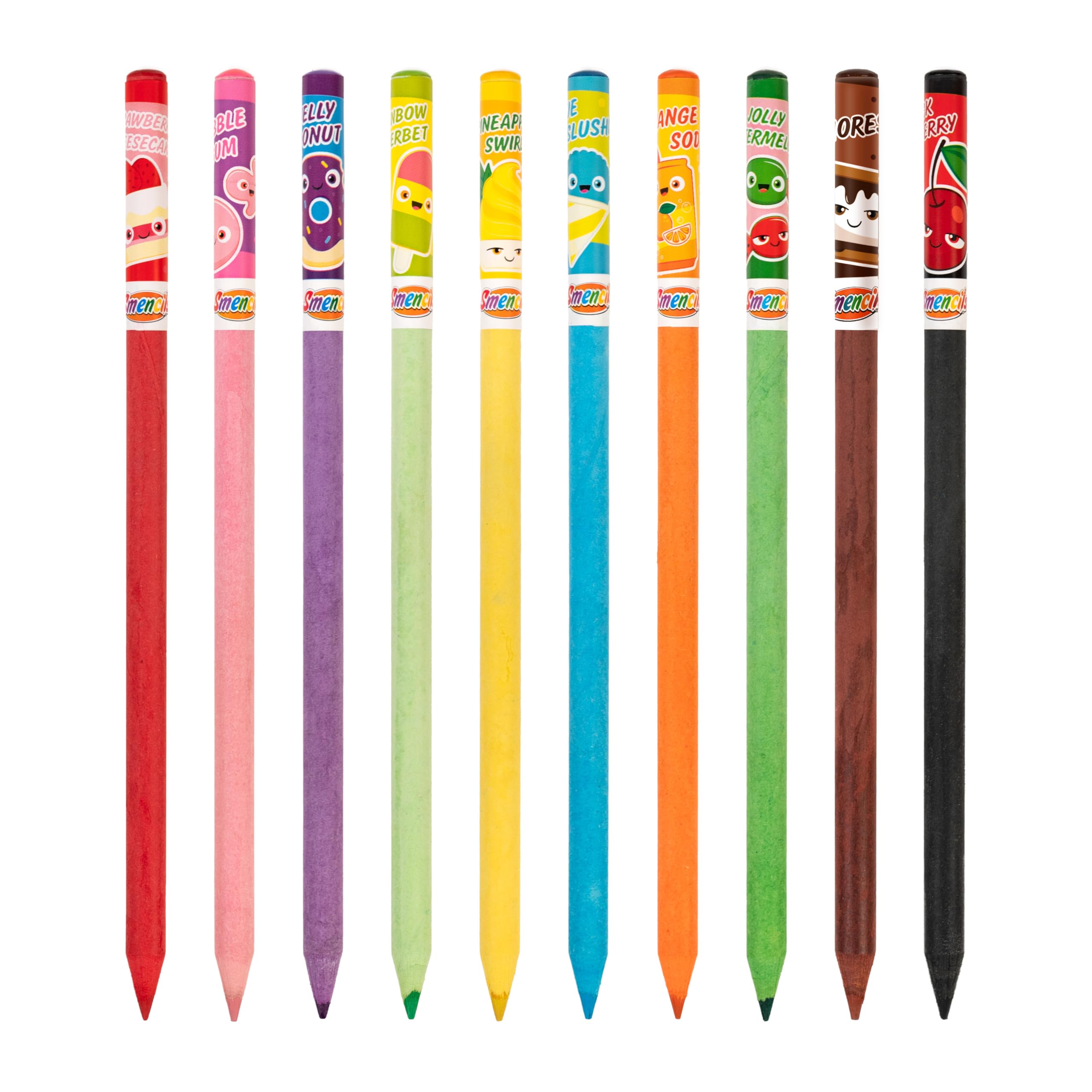 Smencils 2-Pack - 10 Scented Colored Pencils Made from Recycled Newspaper | Non-Toxic, Eco-Friendly Art Supplies for Kids | Perfect for School, Classroom Rewards & Creative Drawing Activities