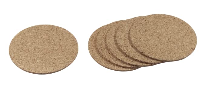 Premium Cork Coasters Set of 12 - Natural Round Drink Coasters for Kitchen, Office & Home Use - Perfect for Hot/Cold Beverages, Party Decor & Housewarming Gifts