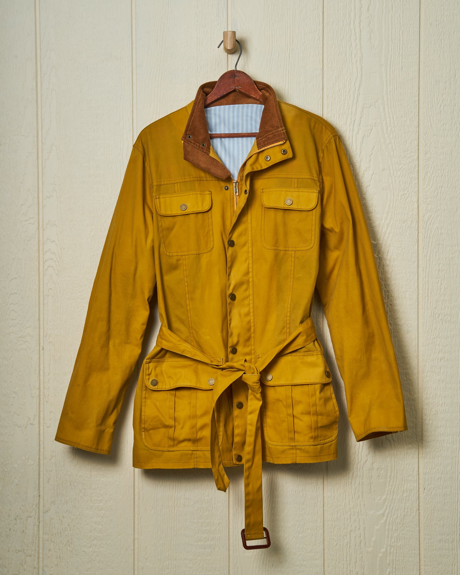 Aberdeen Waxed Canvas Jacket in Goldenrod - Durable Water-Resistant Outdoor Coat for Hiking, Camping & Fall Fashion
