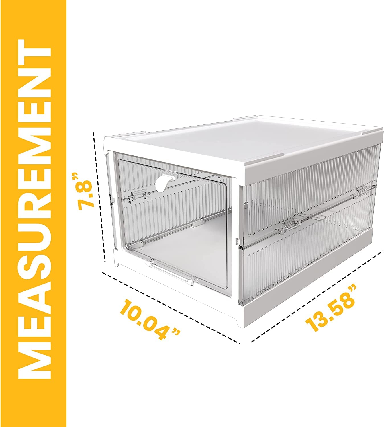 Utopia Home 6-Tier Stackable Shoe Organizer - White Plastic Foldable Shoe Storage for Closet | Space Saving Sneaker & Boot Containers | Perfect for Small Spaces, Dorm Rooms & Apartment Organization