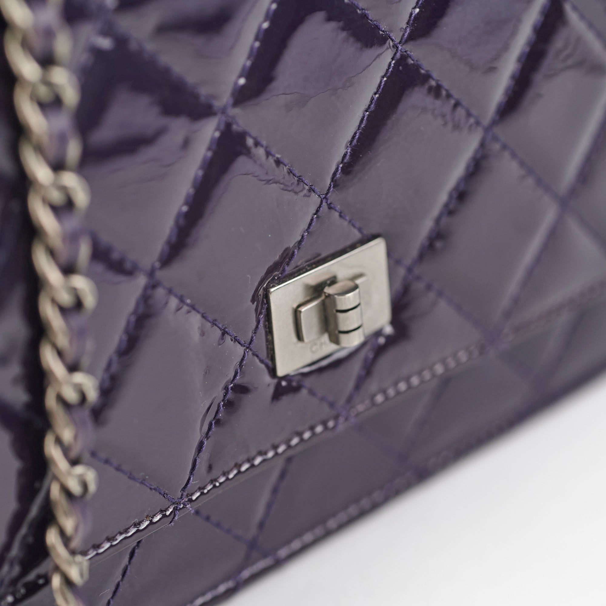Chanel Reissue Patent Leather Wallet On Chain WOC in Purple - Luxury Crossbody Bag for Women, Perfect for Evening Events & Date Nights