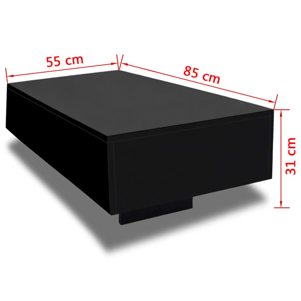 Modern High Gloss Coffee Table - 33.5