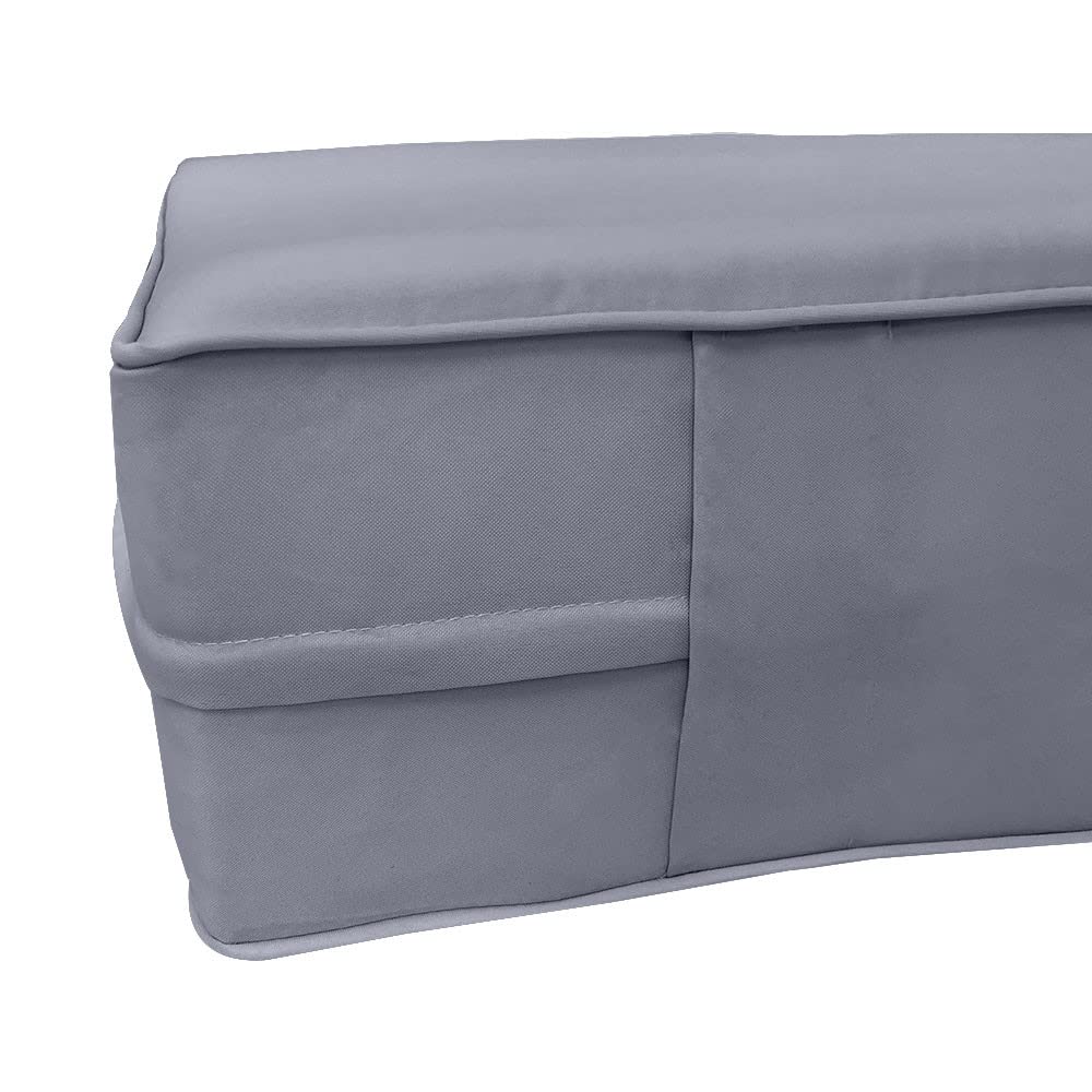 Premium S5 Twin-XL Outdoor Daybed Mattress Set with Piped Trim & Bolster Insert - Complete Cover Included - Perfect for Patio, Poolside & Garden Lounging AD001