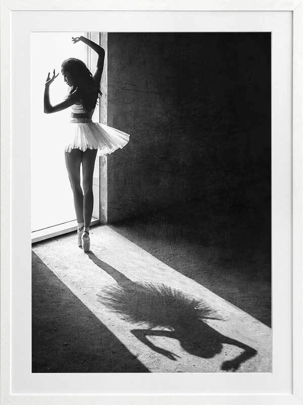 Backyard Ballet Framed Wall Art Print - Elegant Dance Painting for Home Decor, Living Room, Bedroom & Office