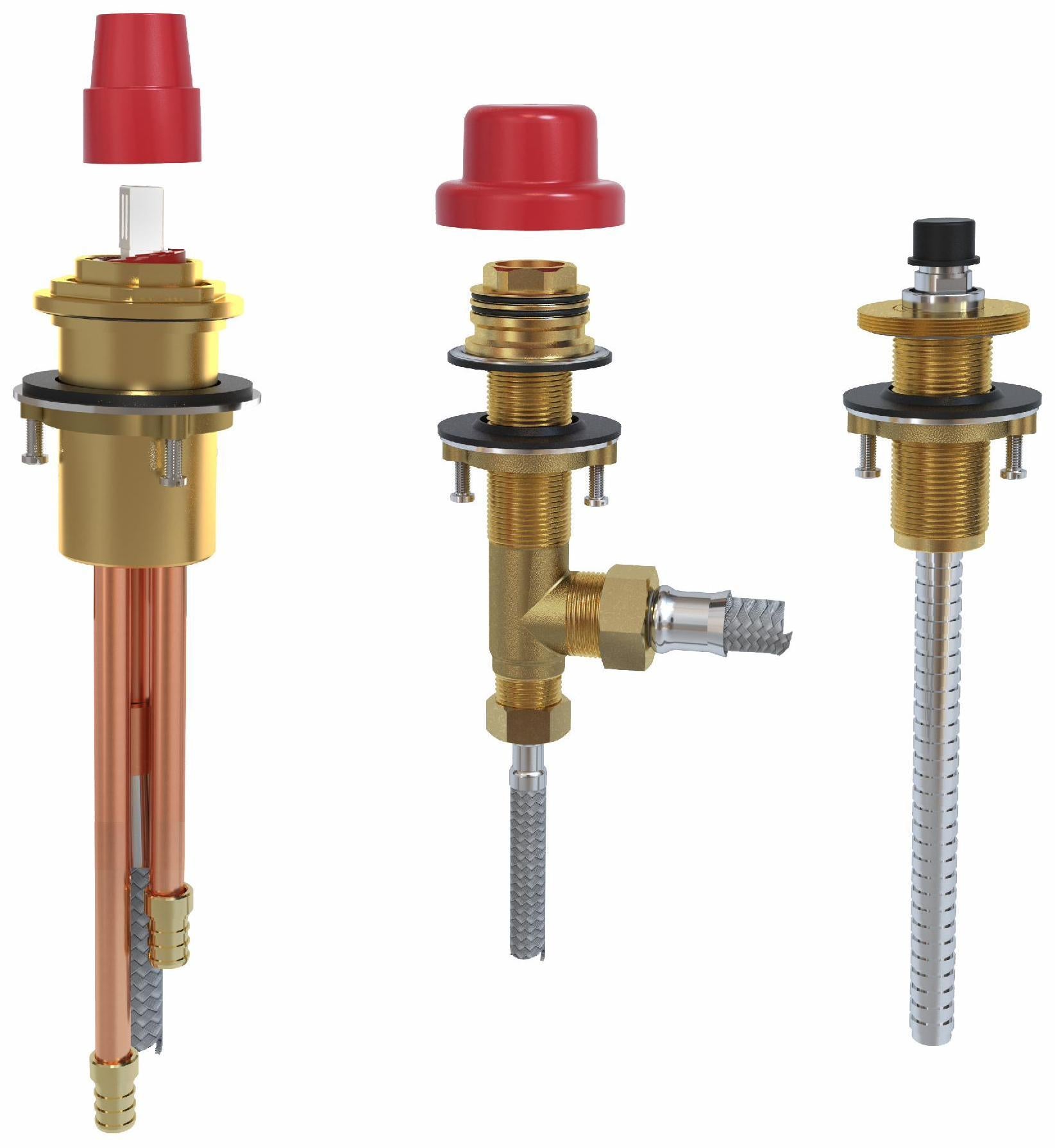 3 Hole Deck Mount Tub Filler Rough-in Valve with PEX Connections - RH66 SPEX by RIOBEL - Perfect for Bathroom Renovations and Luxury Bathtub Installations