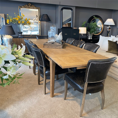 Hartley Extendable Dining Table - 6ft/7.5ft/9ft - Solid Wood Expandable Table for Family Gatherings & Dinner Parties - Perfect for Large Dining Rooms & Entertaining Guests