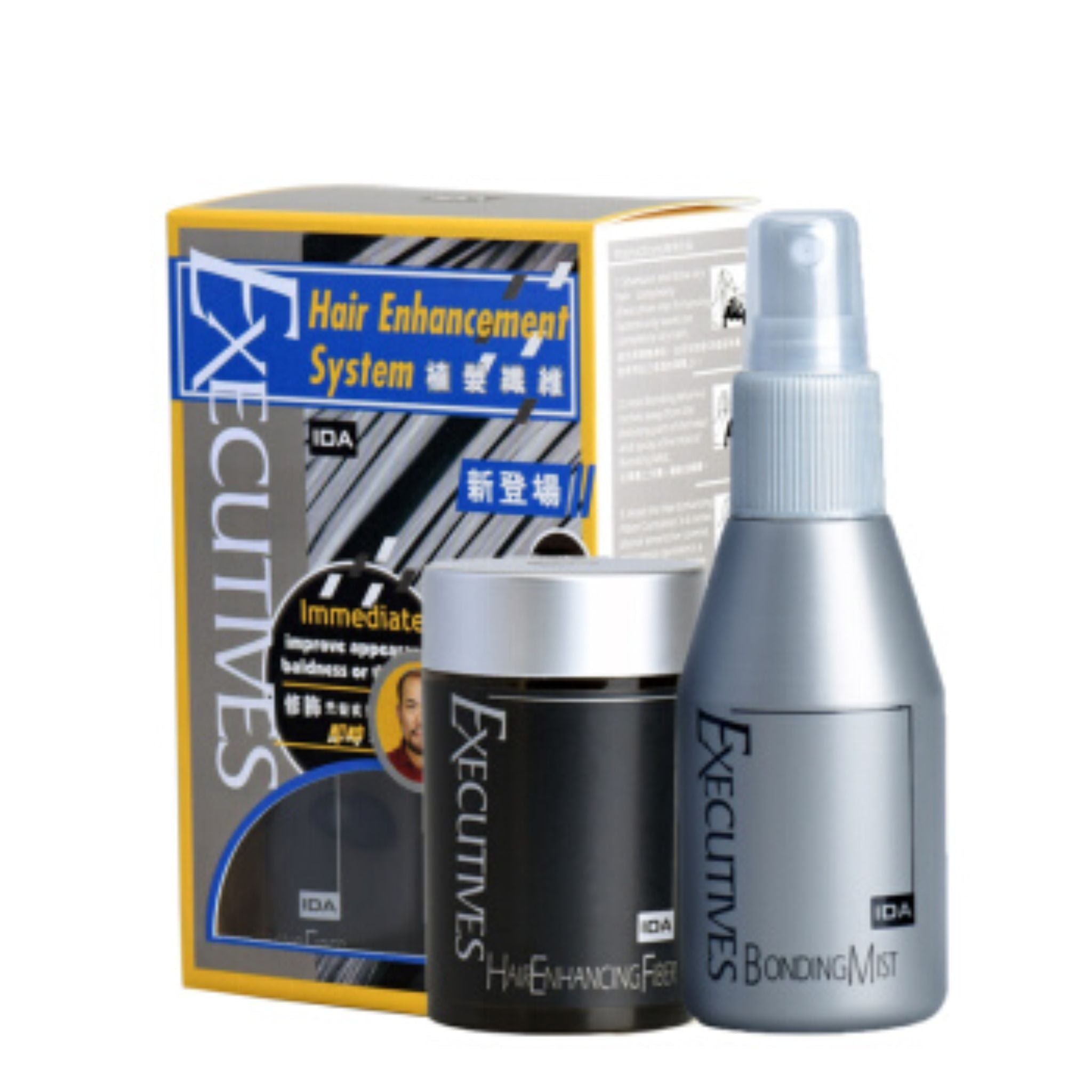 Executives Hair Enhancement System - Natural Black Hair Growth Solution for Men & Women | Perfect for Thinning Hair, Bald Spots & Hair Loss Treatment