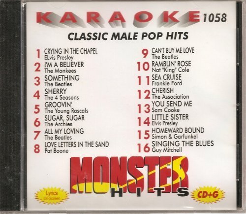 Monster #1058 Karaoke CDG - Male Classic Pop & Oldies Hits for Sing-Along Fun | Perfect for Parties, Home Entertainment & Karaoke Nights