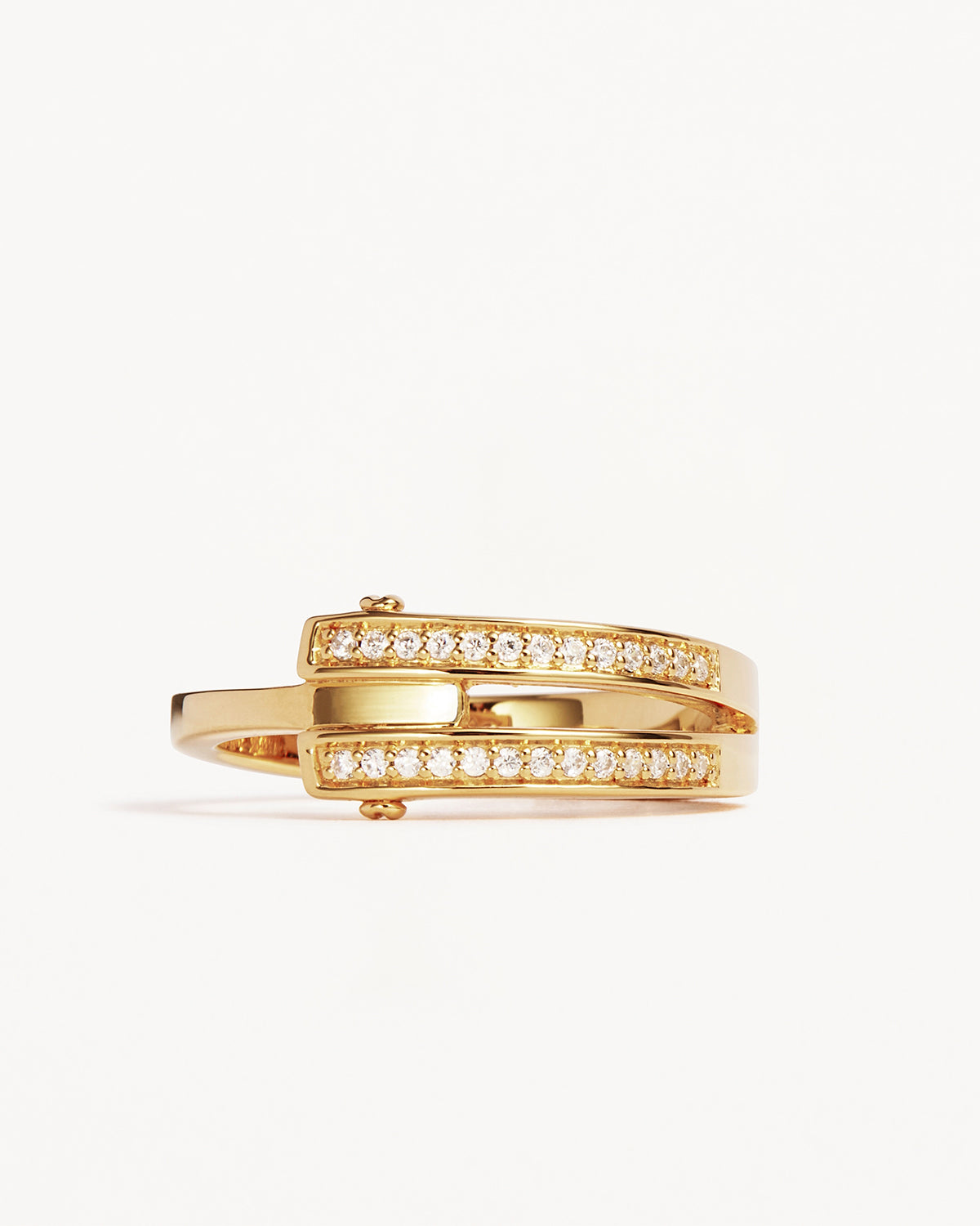 18K Gold Vermeil Connect Deeply Ring - Dainty Stackable Ring for Women, Minimalist Jewelry Gift for Her - Perfect for Everyday Wear, Date Nights & Special Occasions