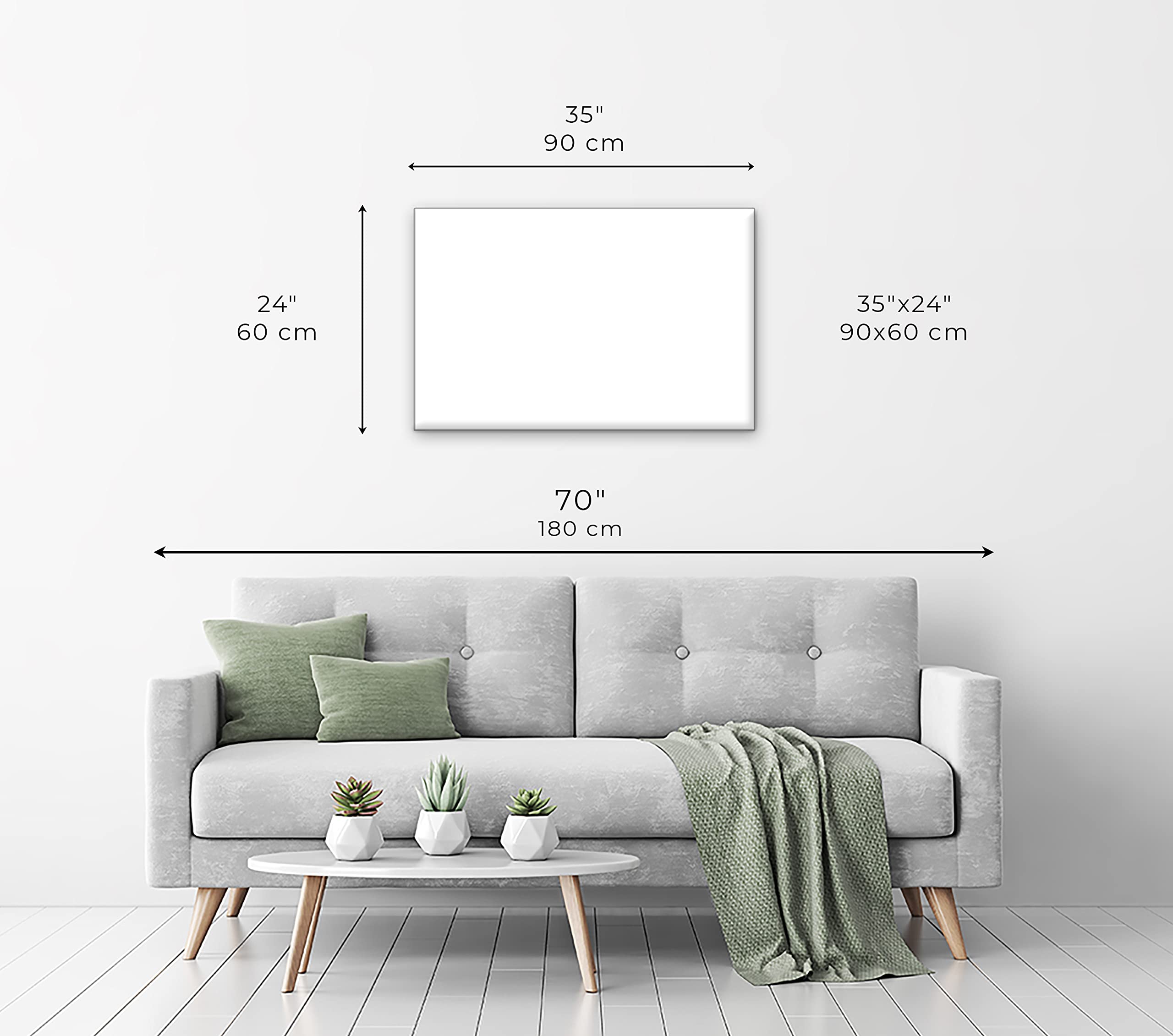 Artgeist Framed Canvas Wall Art Print - Coffee & Milk Love Abstract Couple Faces Black White Painting (35x24 inches) - Perfect for Living Room, Bedroom & Office Decor