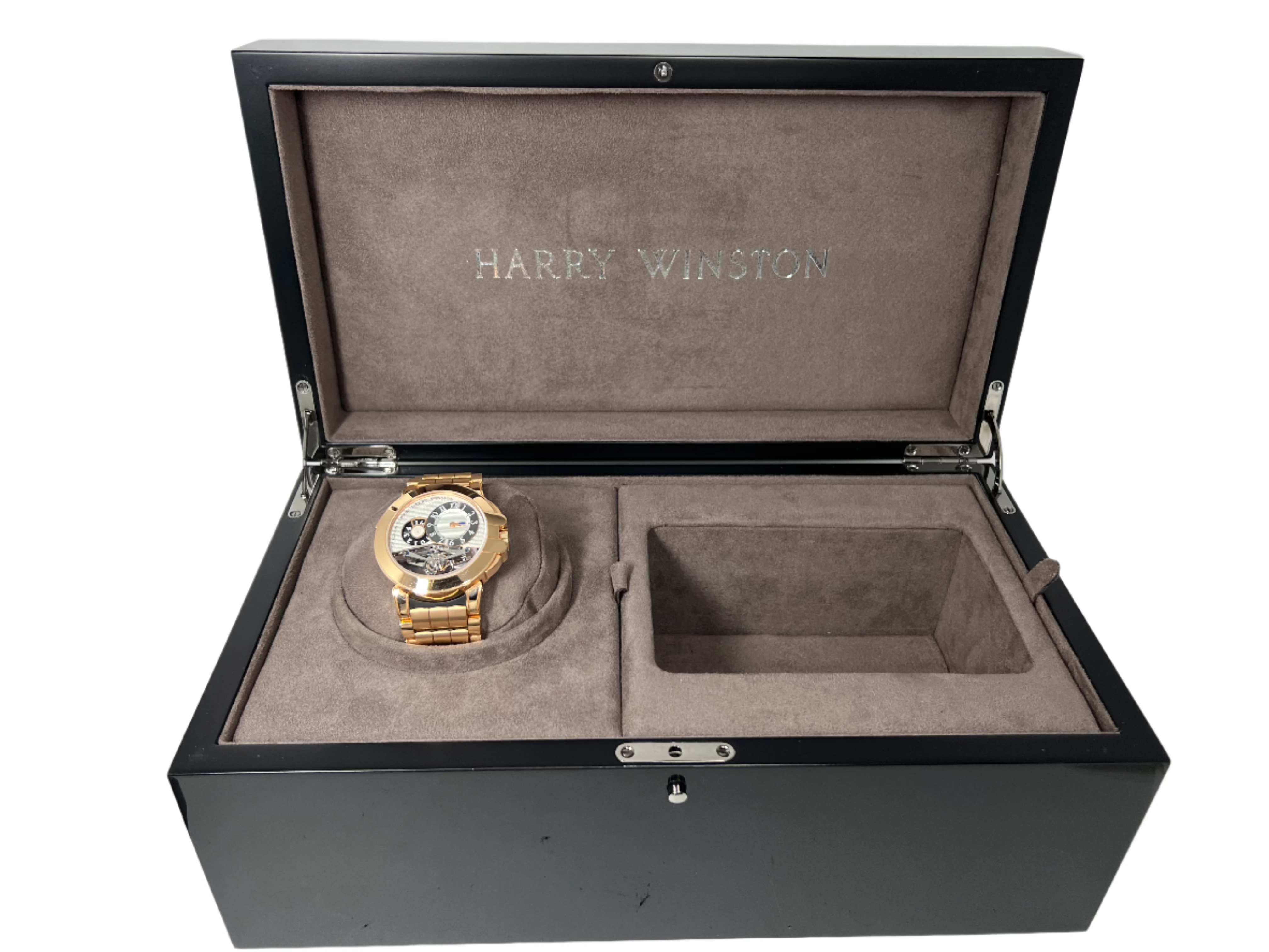 Harry Winston Ocean Tourbillon Big Date 18K Rose Gold Men's Luxury Watch - Perfect for Business Meetings, Formal Events & Collector's Showcase