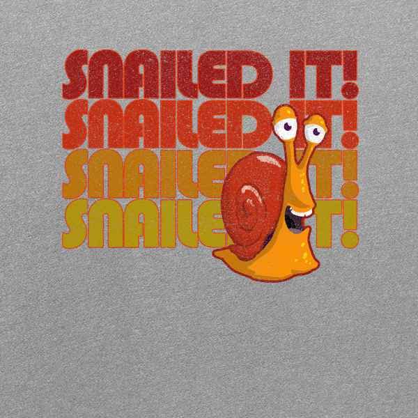 Snailed It! Funny Retro Snail Graphic T-Shirt for Men - Cute Casual Tee for Everyday Wear, Gifts & Outdoor Activities