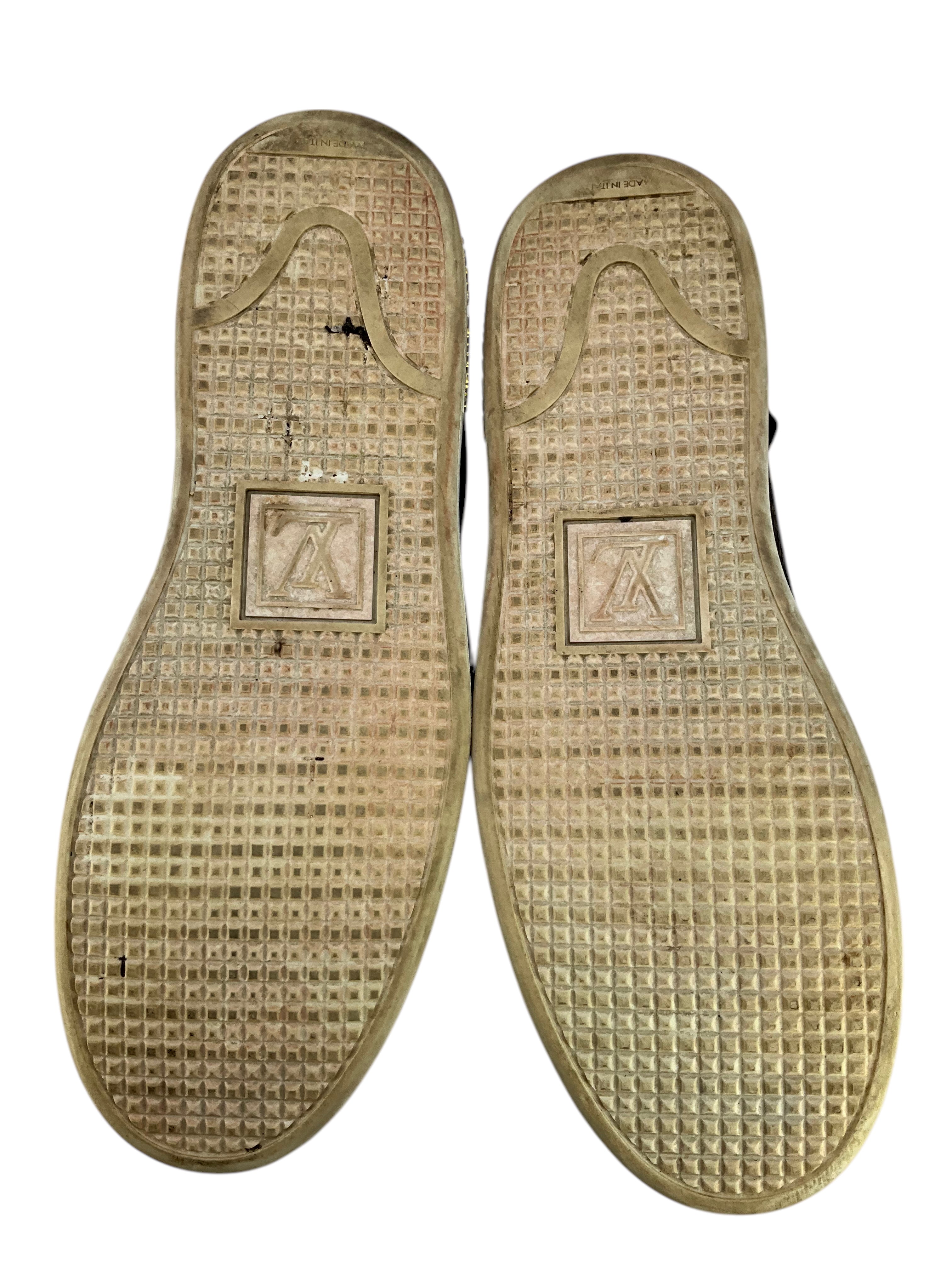 Louis Vuitton Patent Monogram Frontrow Sneakers Women's Size 37.5 - Luxury Designer White Casual Shoes for Women | Perfect for Streetwear, Office & Date Night Outfits