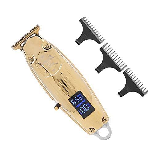 Professional Hair Trimmer for Men - Electric Hair Clipper & Styling Tool with Gold Finish | Perfect for Salon, Home & Travel | DIY Haircut & Beard Grooming Kit
