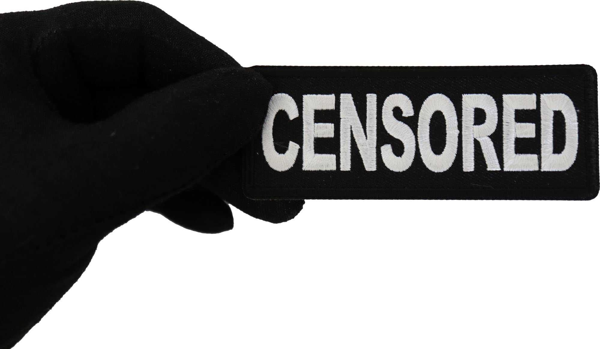 Censored Patch - 4x1.5 Inch Embroidered Iron On Patch for DIY Clothing, Hats, Bags & Denim Jackets