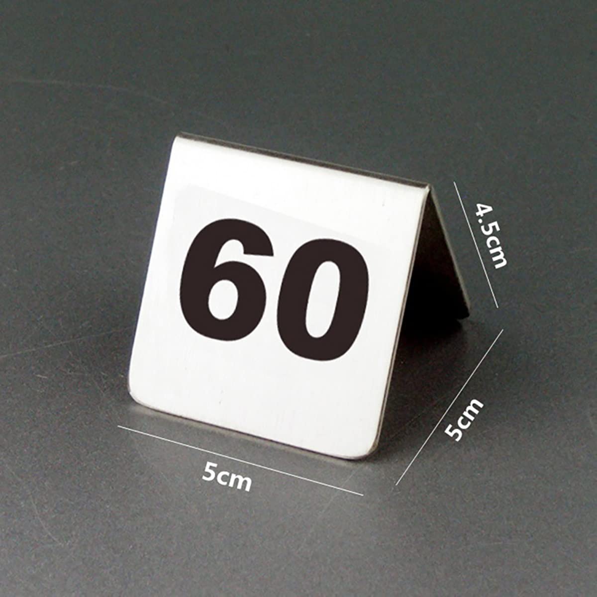 Stainless Steel Table Numbers 1-100, Double-Sided Tent Cards for Restaurants, Cafes & Bars - Elegant Table Markers for Weddings, Events & Dining Settings