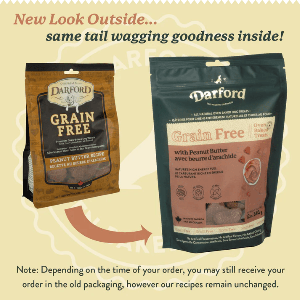 Darford Grain Free Peanut Butter Dog Treats - Oven Baked, All Natural, Healthy Snacks for Small & Large Dogs - Perfect for Training Rewards and Daily Treats