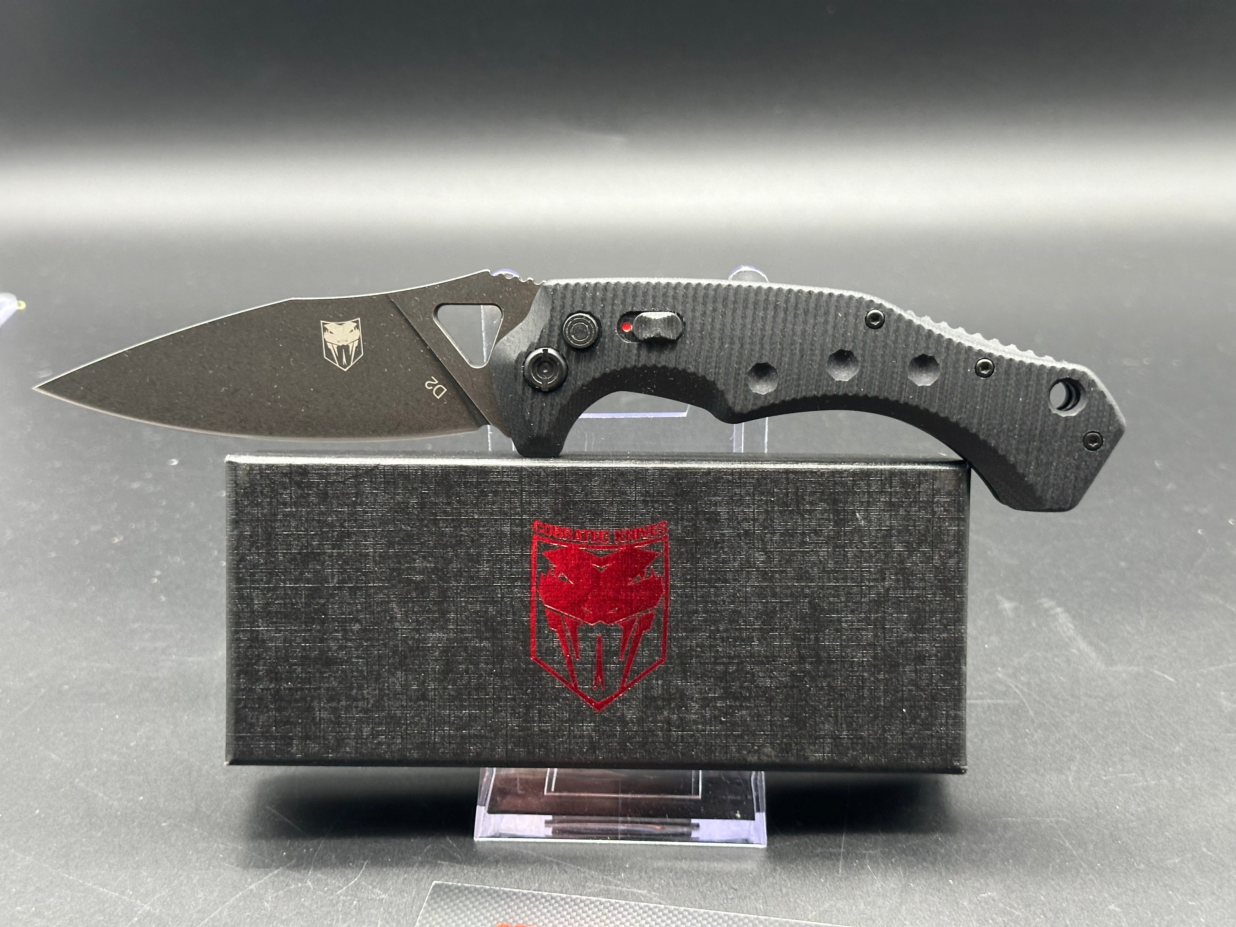 Cobratech Ryker Automatic Knife - Tactical Folding Pocket Knife for Outdoor, Camping, Hiking & EDC Use