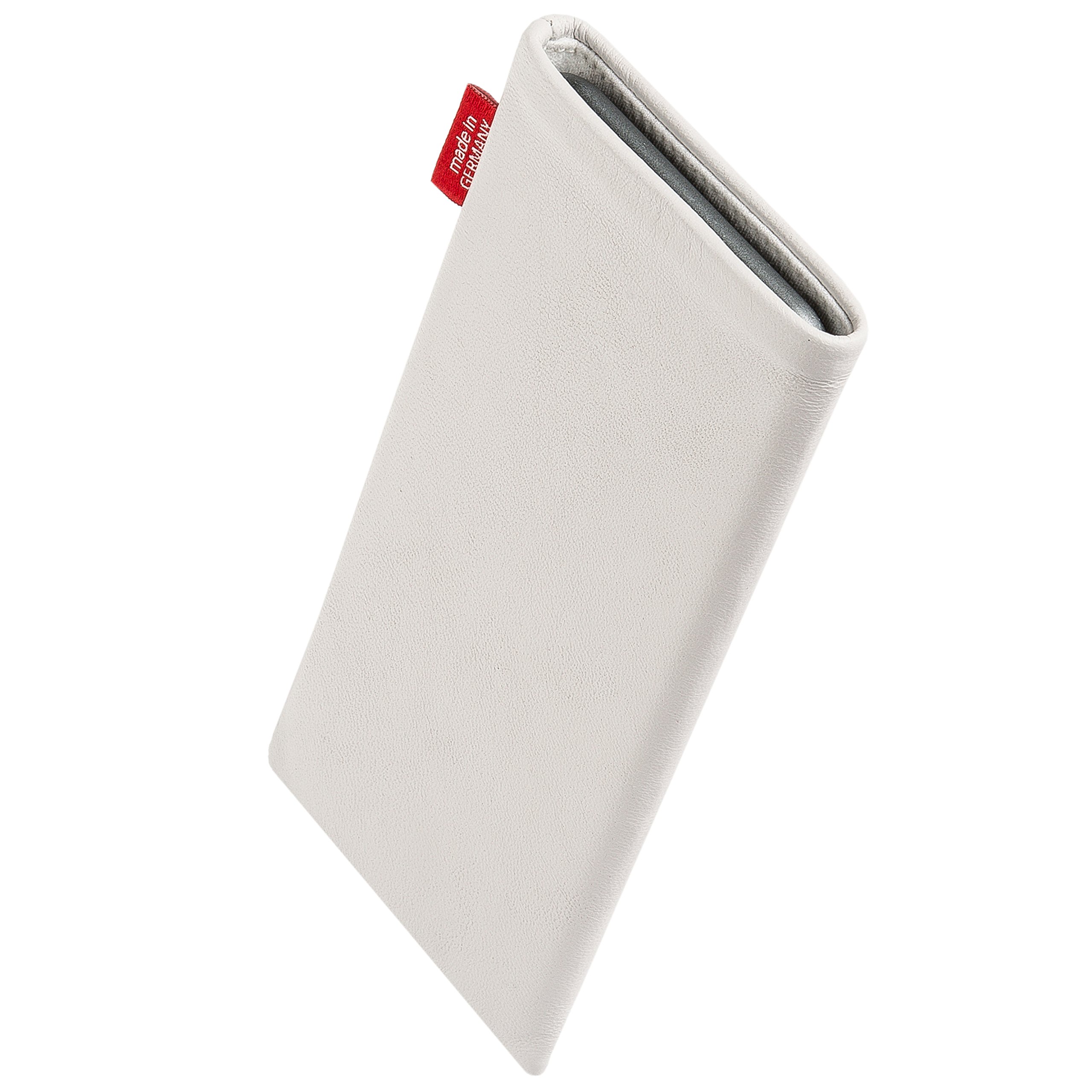 Premium White Custom Tailored Sleeve for Google Pixel 4a Case | German-Made Genuine Nappa Leather Pouch with Microfiber Lining | Perfect for Display Protection & Cleaning | Ideal for Business Professionals & Daily Commuters