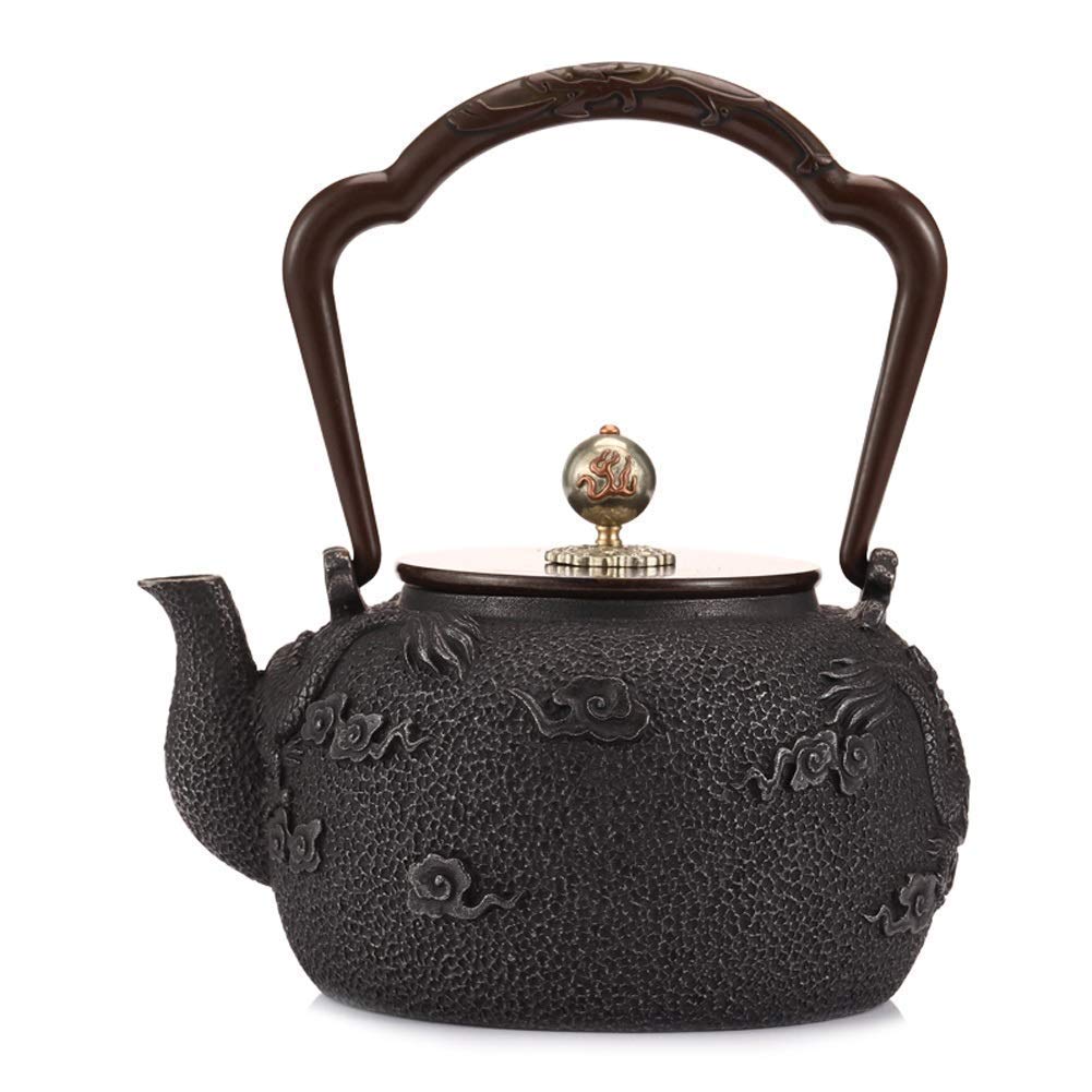Premium Cast Iron Teapot Set with Anti-Rust Interior - 1200ML Handmade Tetsubin Tea Kettle for Loose Leaf Tea | Ceramic Lined, Gift Box Included | Perfect for Japanese Tea Ceremony, Home Brewing & Office Use