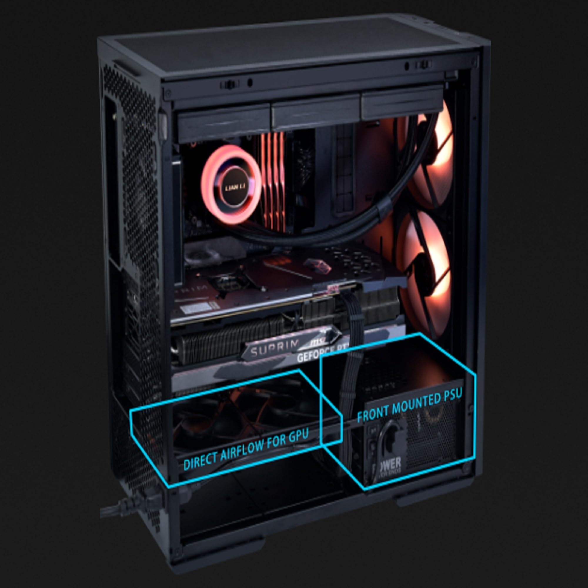 LIAN LI LANCOOL 207 Compact ATX RGB Gaming PC Case - Airflow Optimized Mesh Design with 2x140mm ARGB & 2x120mm PWM Fans, USB Type-C, Tempered Glass Side Panel (White) - Perfect for Gaming Rigs and High-Performance PC Builds