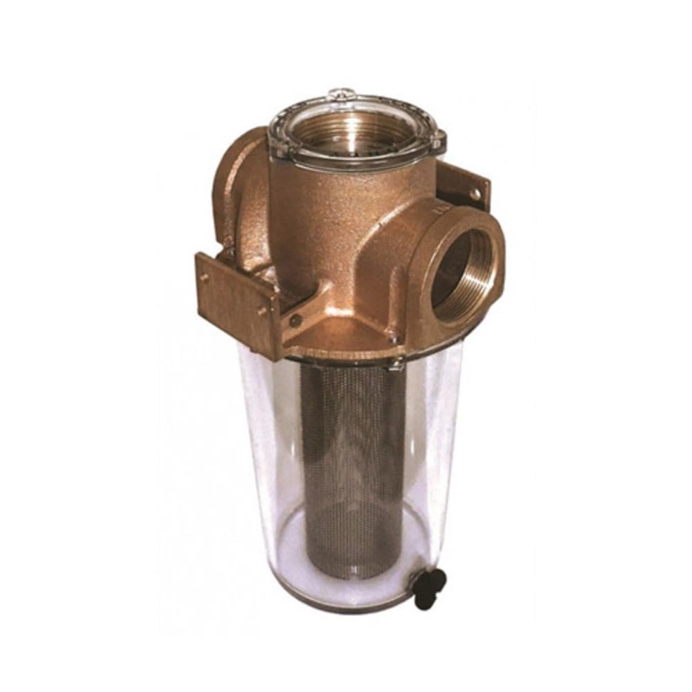 Groco 3 Inch Bronze Raw Water Strainer with Monel Basket - Marine Engine Cooling System Protection for Boats, Yachts & Watercraft