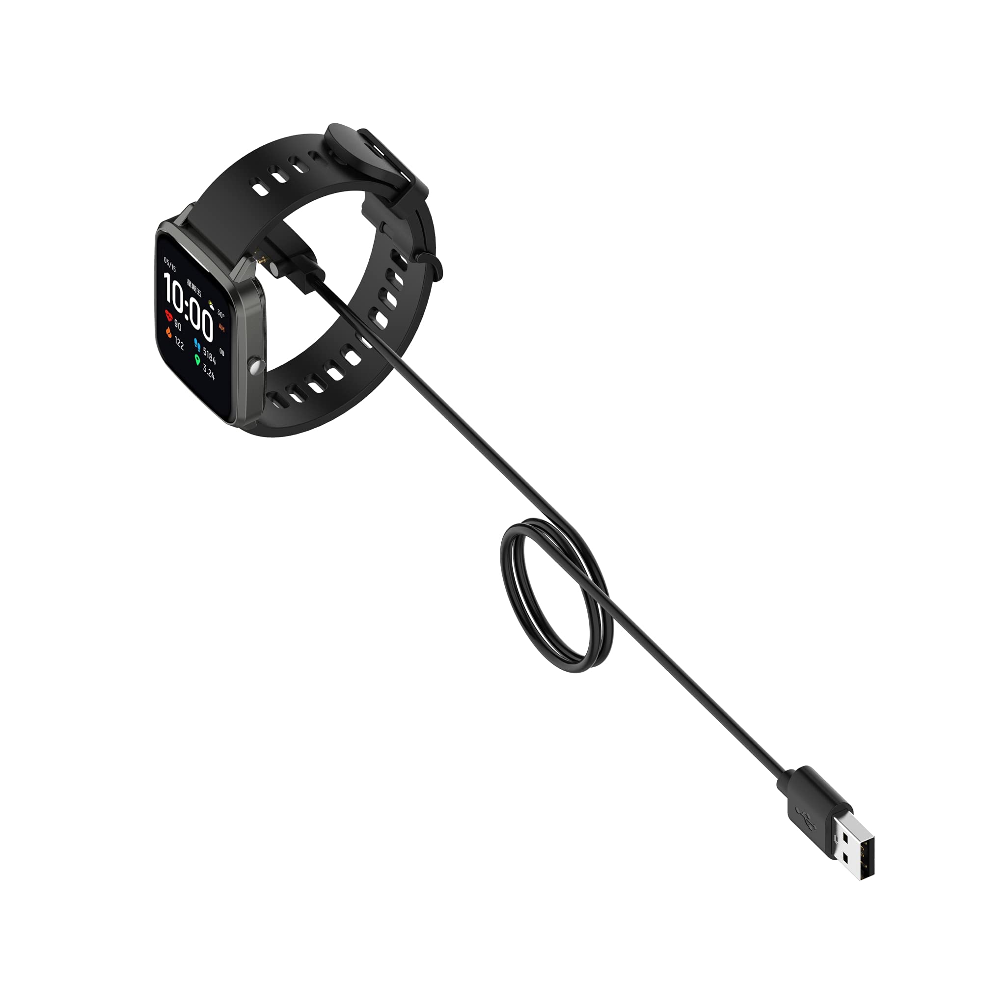 RuenTech 2-Pack Magnetic Smart Watch Charger for Willful SW021 ID205L & SW025 ID205S - 3.3ft Replacement Charging Cable (Black & White) - Perfect for Home, Office, and Travel Use