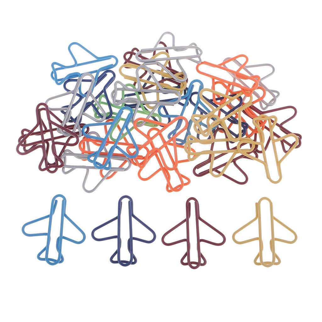 50pcs Metal Airplane Paper Clips - Fun Novelty Book Clips for Office, School & Gifts - Perfect for Organizing Documents, Marking Pages & Creative Note Taking