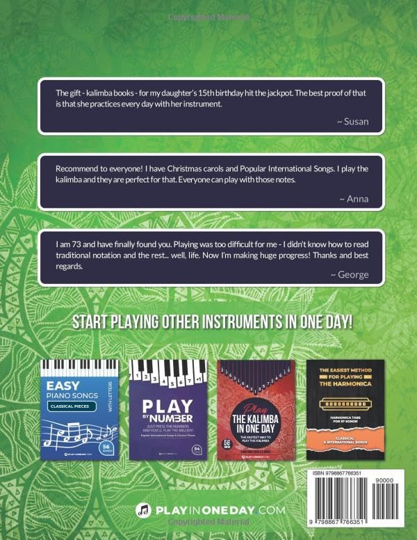 Learn to Play Kalimba in One Day - Easy Songs for Kids & Beginners with Tabs & Video Tutorials | Perfect for Music Lessons, Family Bonding & Relaxation