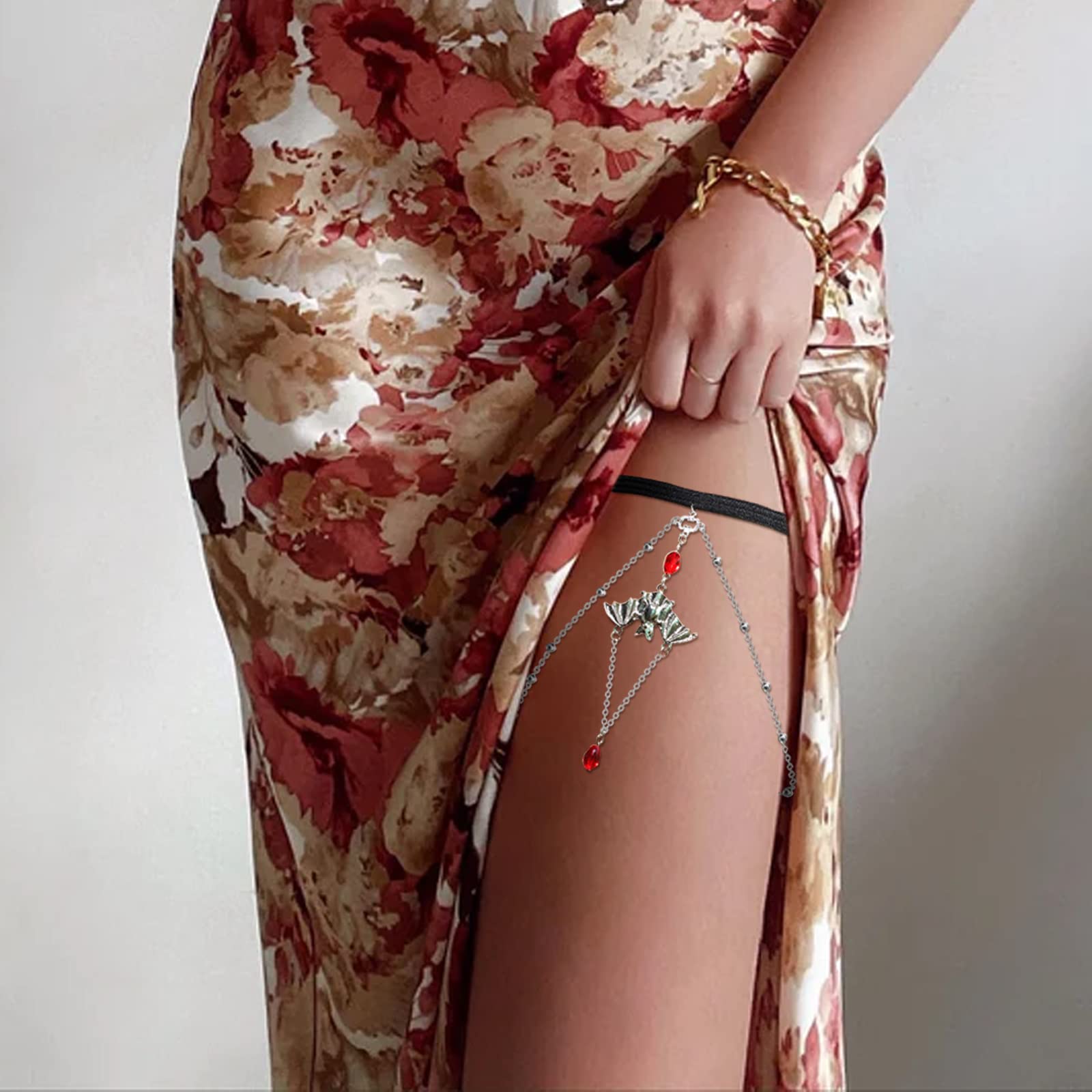 Elegant Rhinestone Thigh Chain & Snake Leg Jewelry for Women - Body Chain Accessory for Summer Dresses, Parties & Boho Outfits | Perfect for Music Festivals, Beach Vacations & Night Out