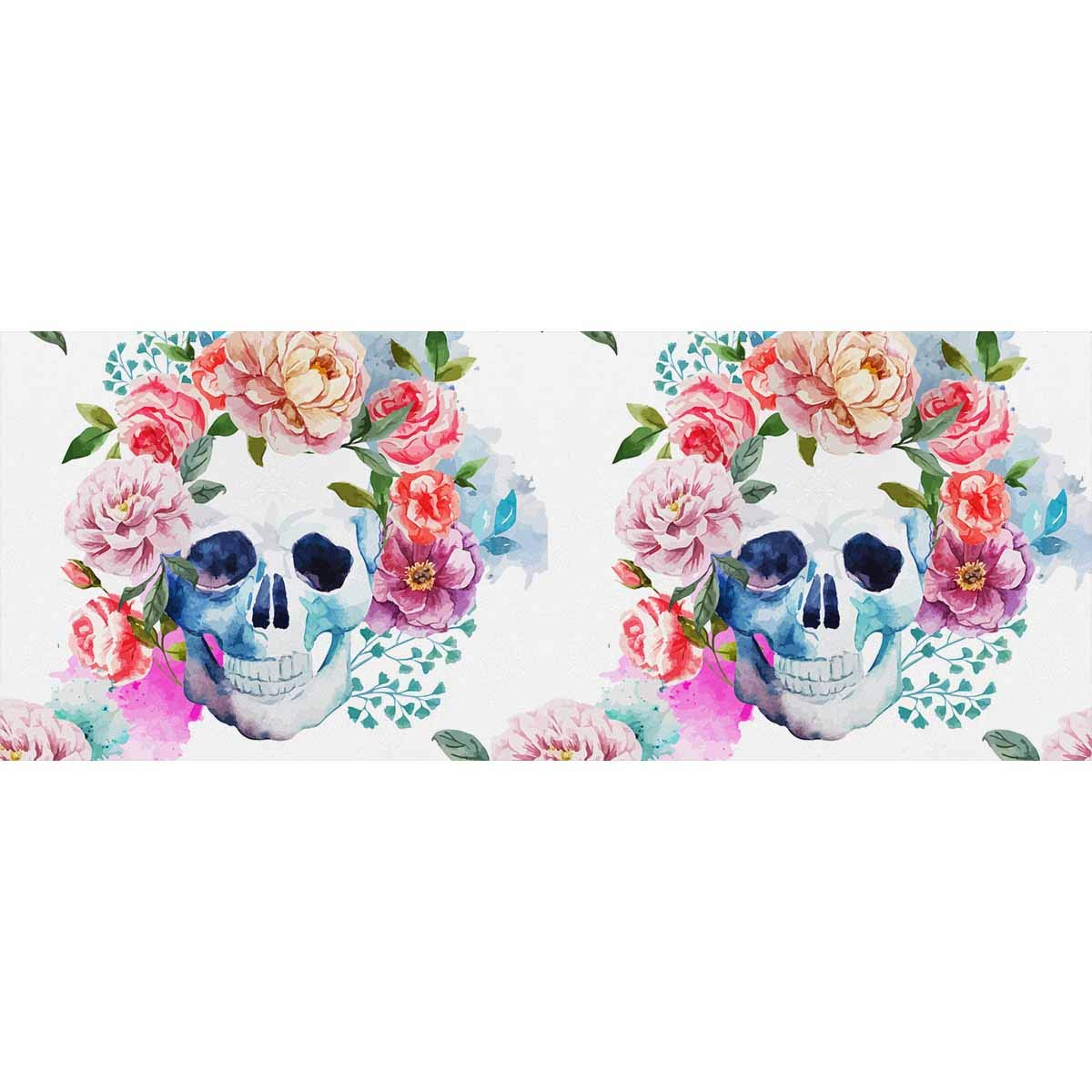 InterestPrint Peony Watercolor Skull Rose Gift Wrapping Paper - 58
