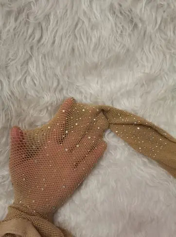 Sexy Diamond Fishnet Pantyhose for Women - Shiny Rhinestone Mesh Nylon Stockings & Tights - Perfect for Party, Cosplay, and Night Out
